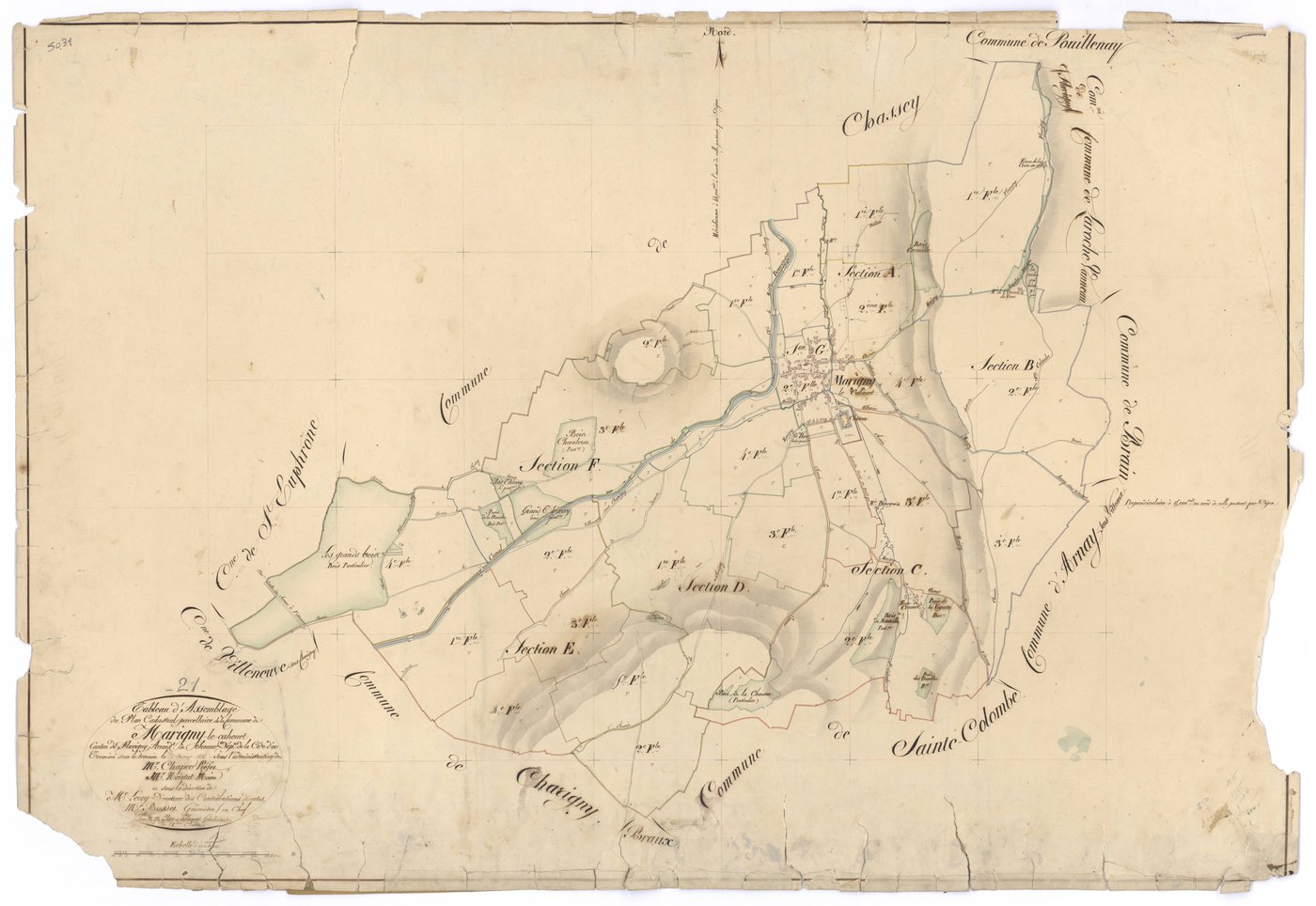 Marigny-le-Cahouët - Tableau d'assemblage - 3 P PLAN 385/1