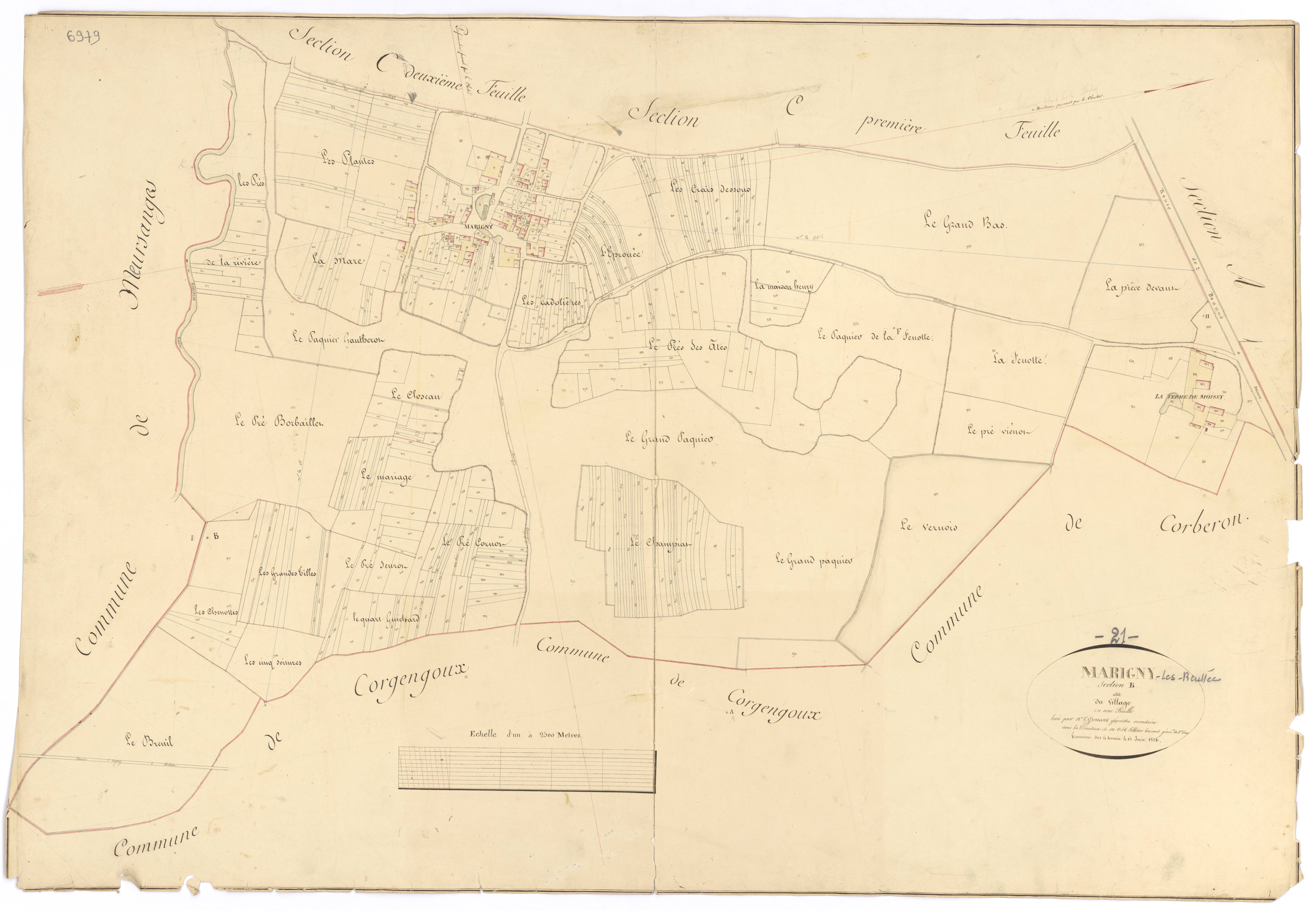 Marigny-lès-Reullée - Section B - 3 P PLAN 386/5