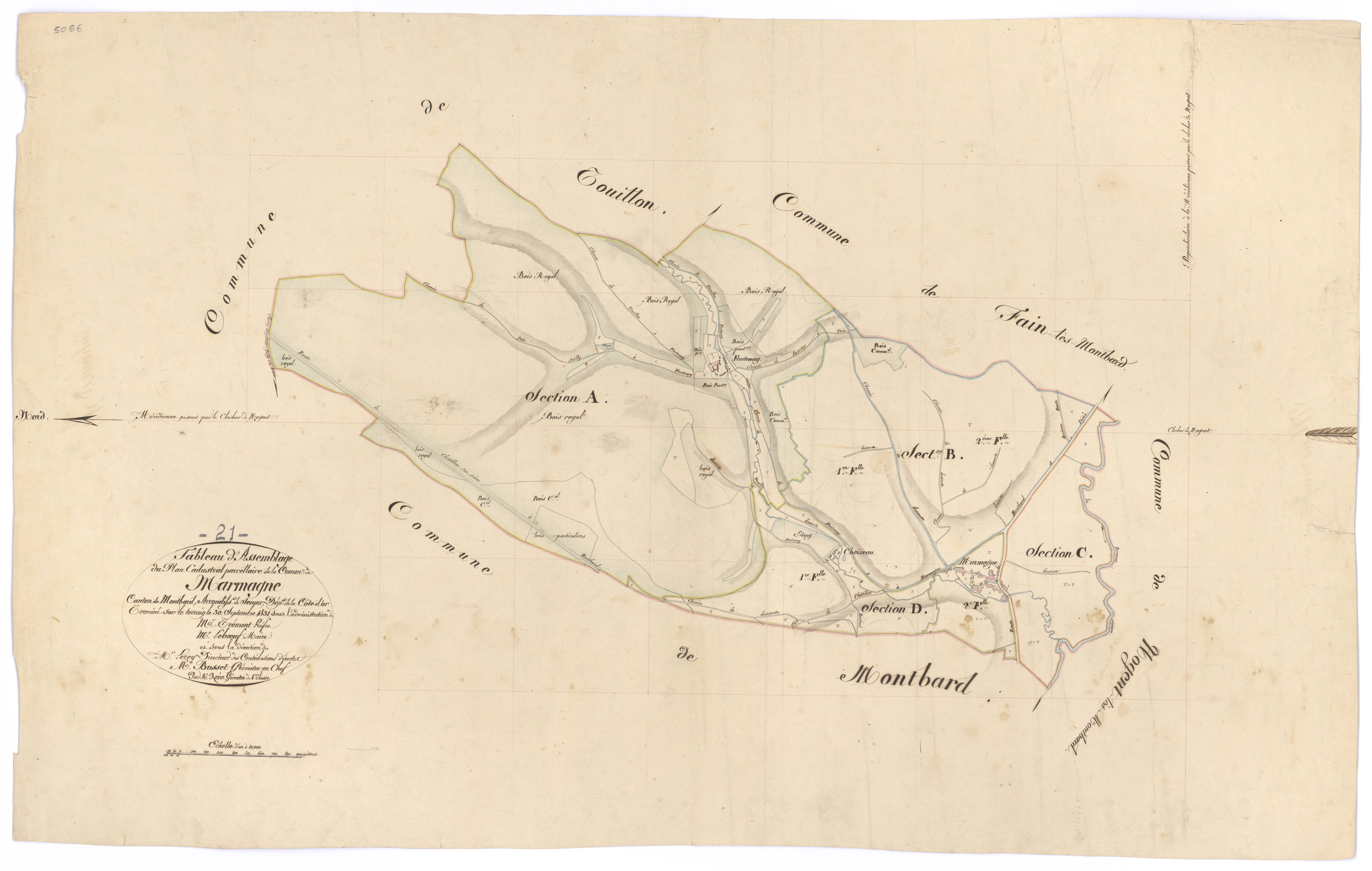 Marmagne - Tableau d'assemblage - 3 P PLAN 388/1