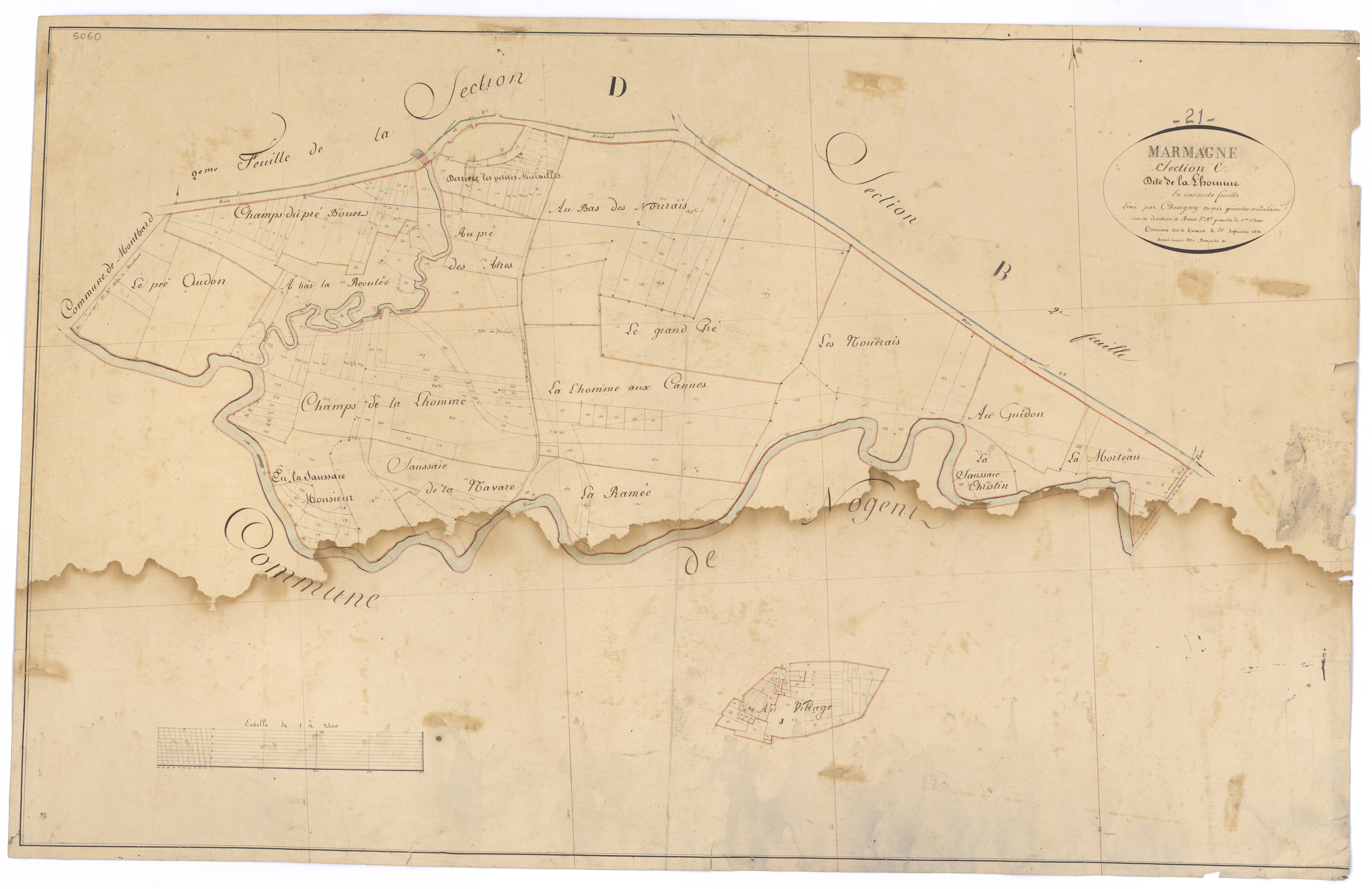 Marmagne - Section C - 3 P PLAN 388/5