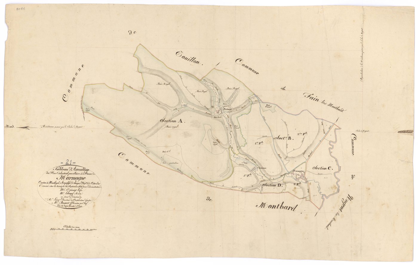 Marmagne - Tableau d'assemblage - 3 P PLAN 388/1
