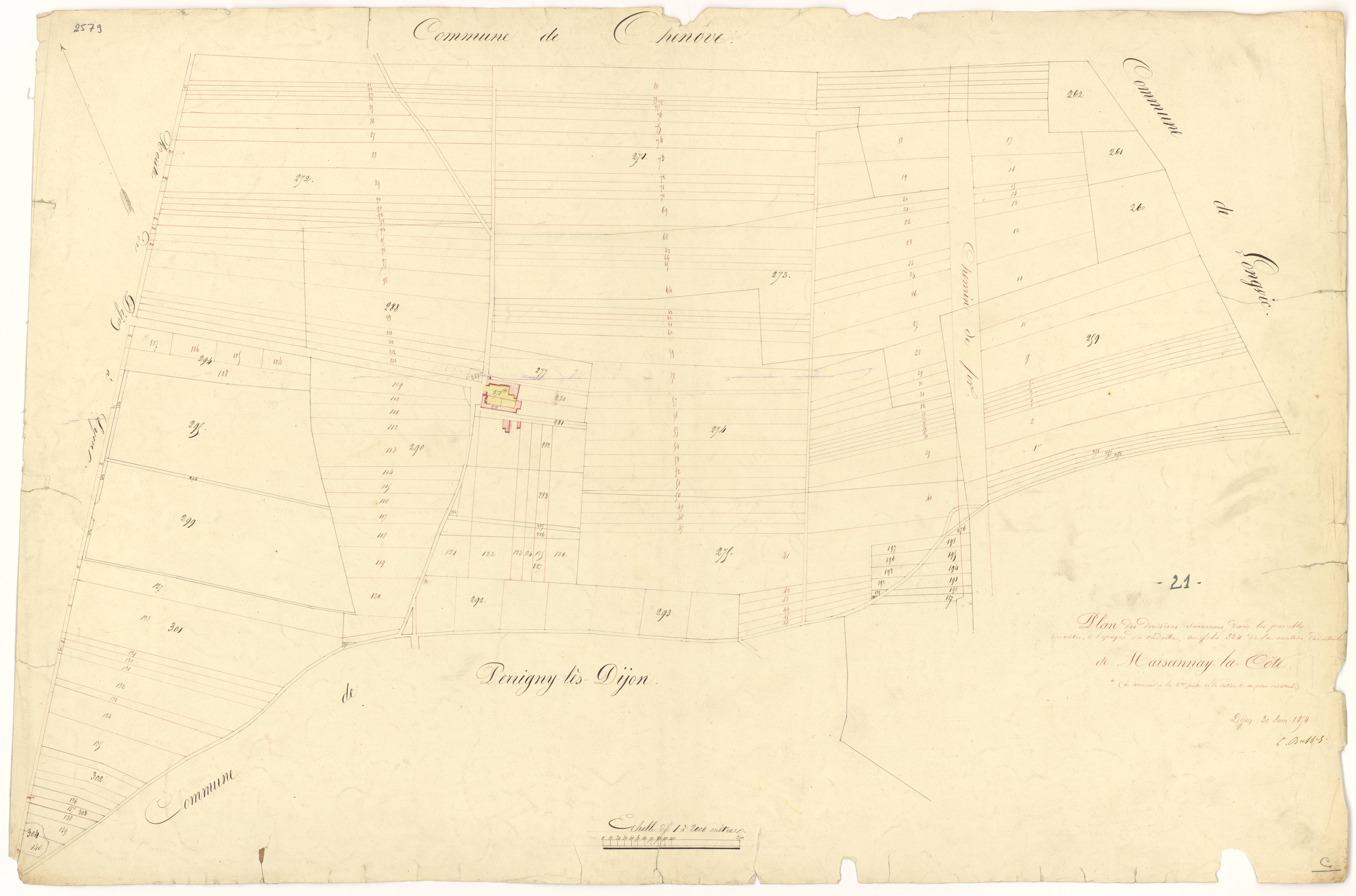 Marsannay-la-Côte - Section C - 3 P PLAN 389/7