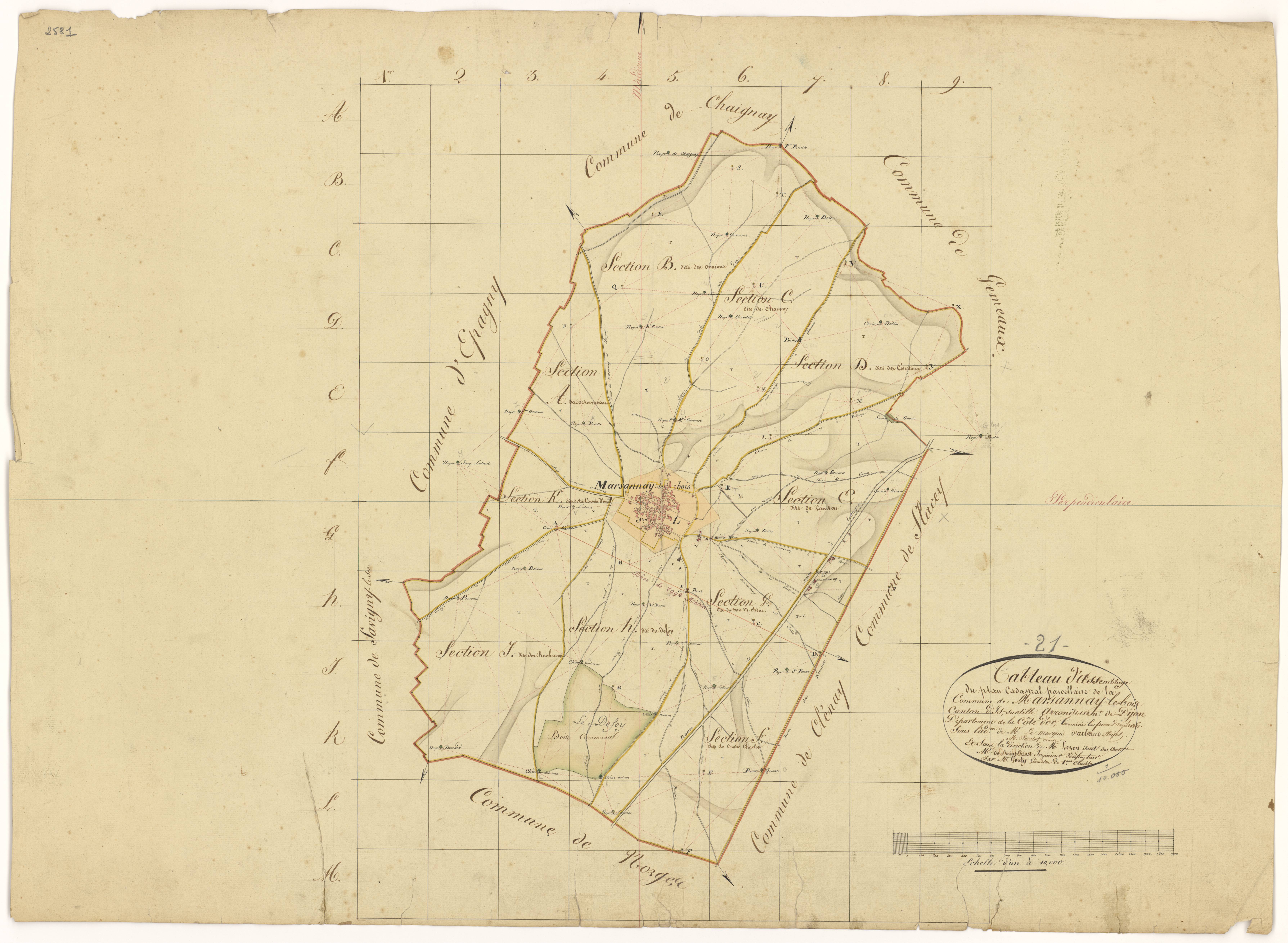 Marsannay-le-Bois - Tableau d'assemblage - 3 P PLAN 390/1