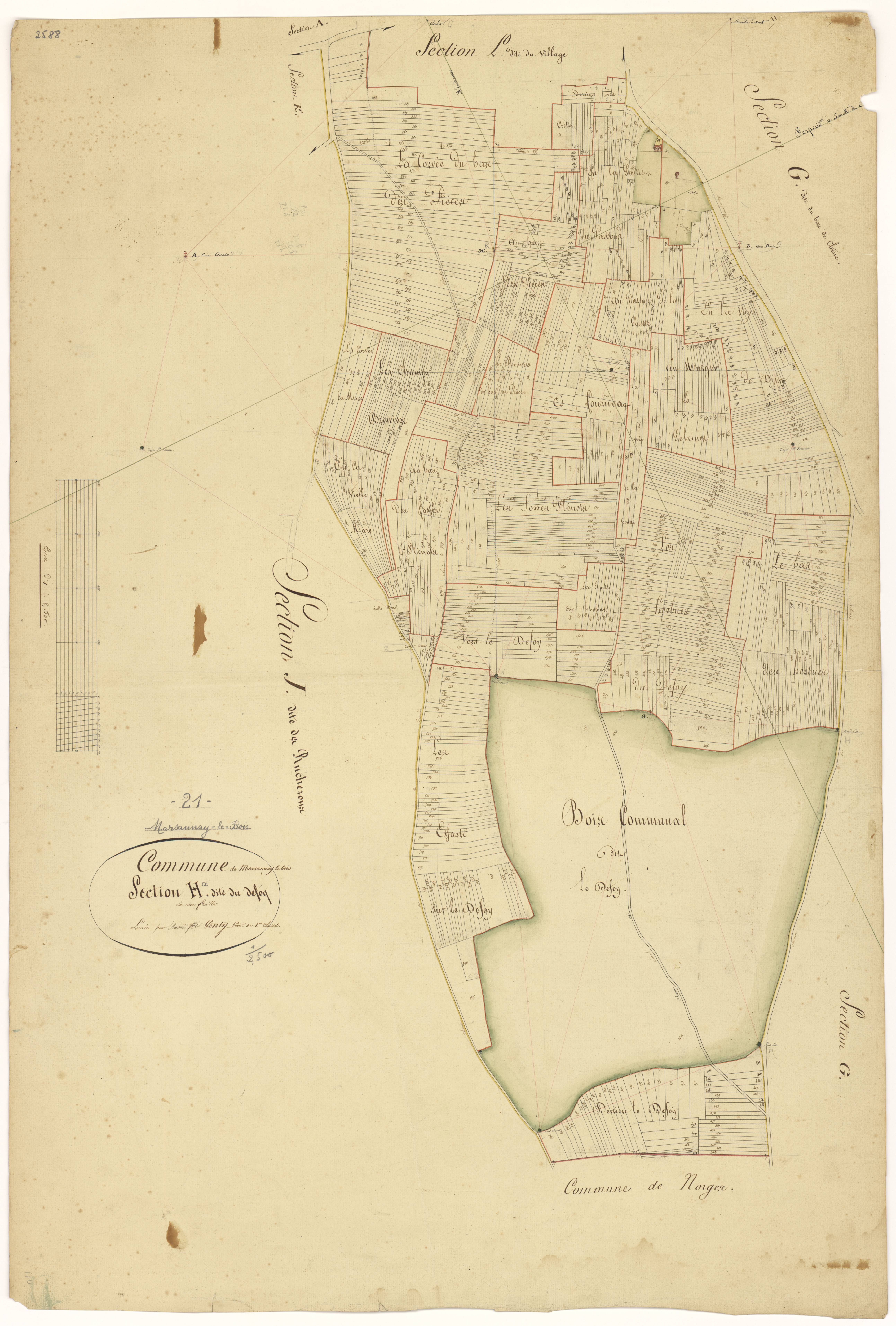 Marsannay-le-Bois - Section H - 3 P PLAN 390/8