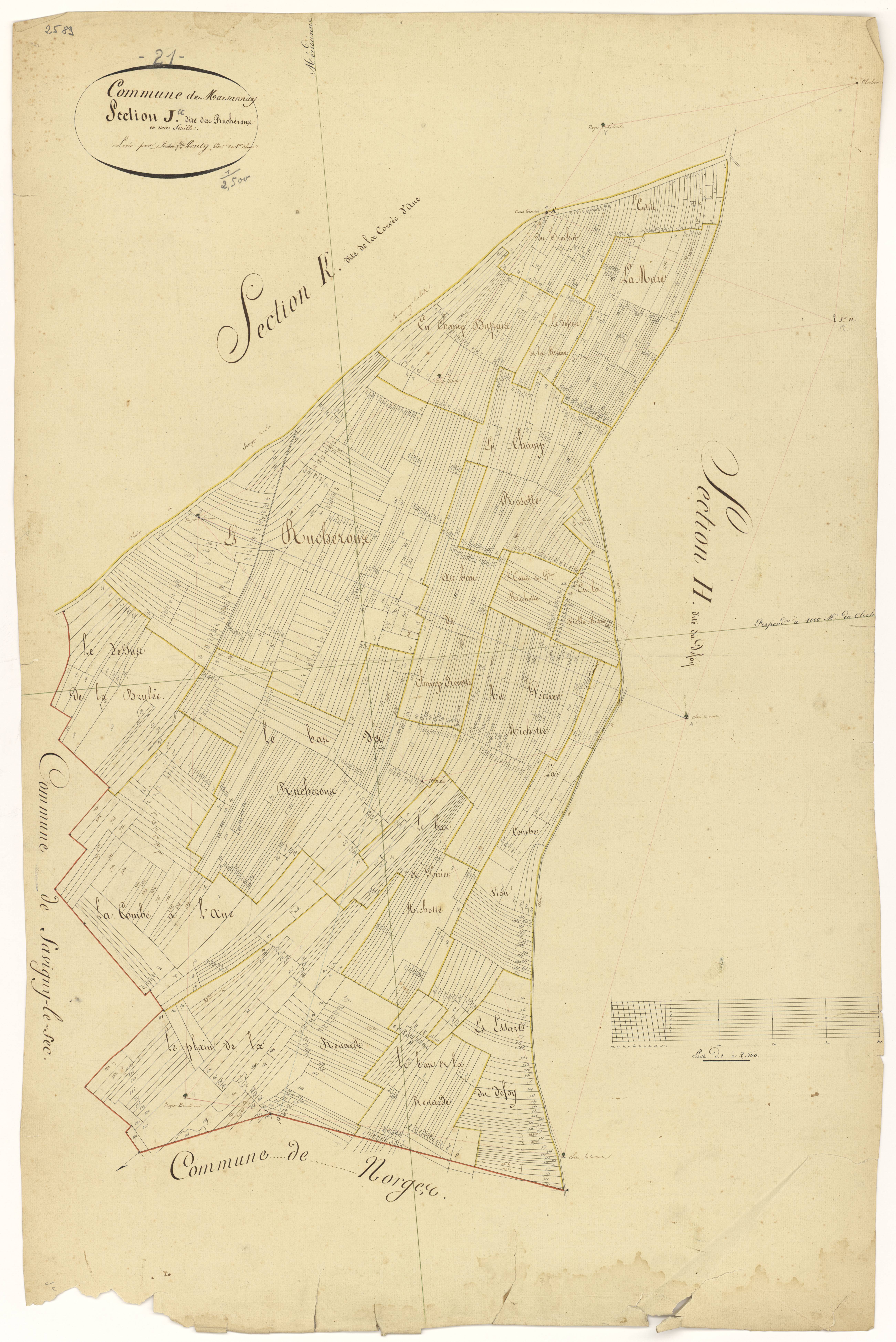 Marsannay-le-Bois - Section J - 3 P PLAN 390/9