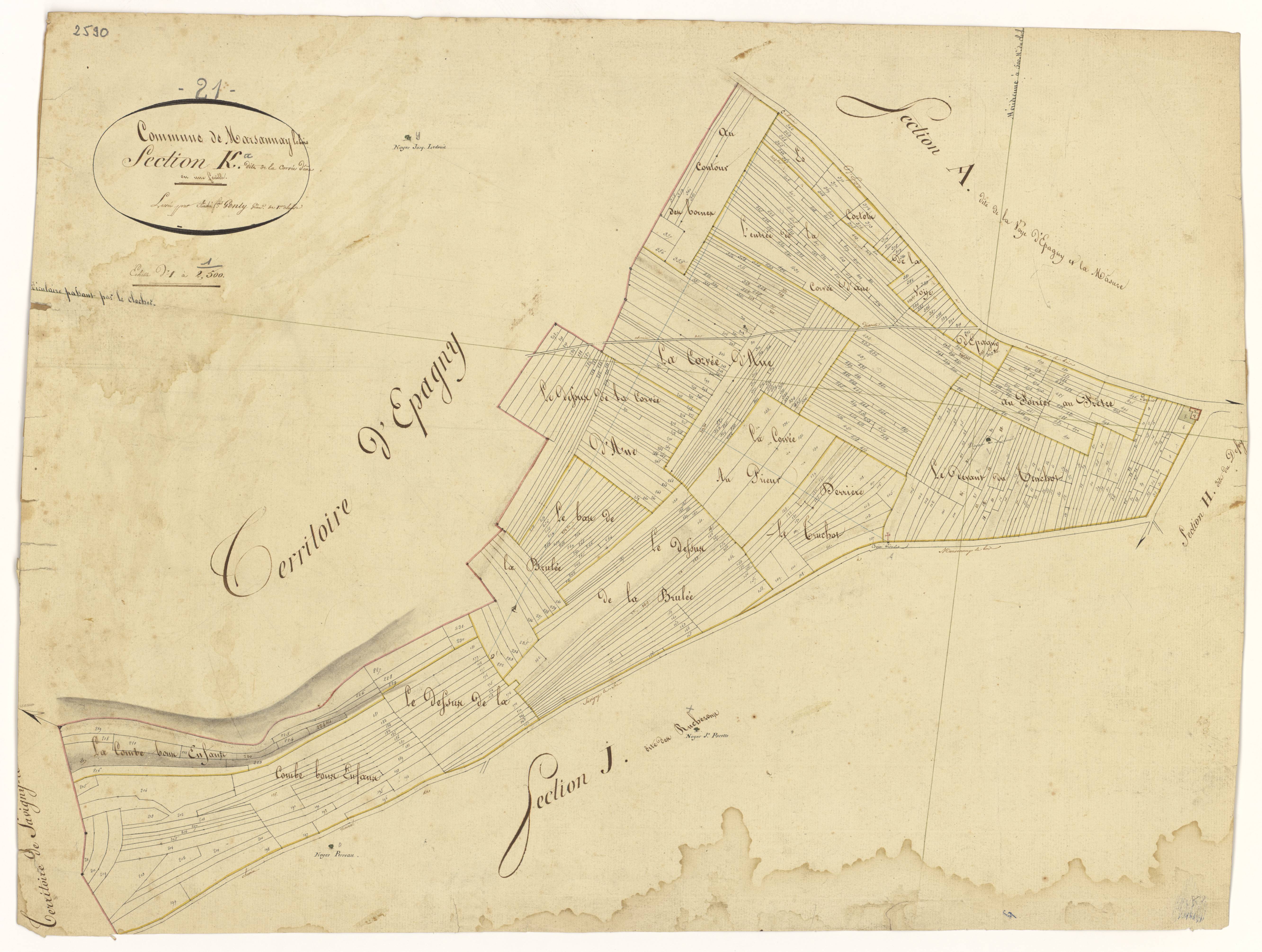 Marsannay-le-Bois - Section K - 3 P PLAN 390/10