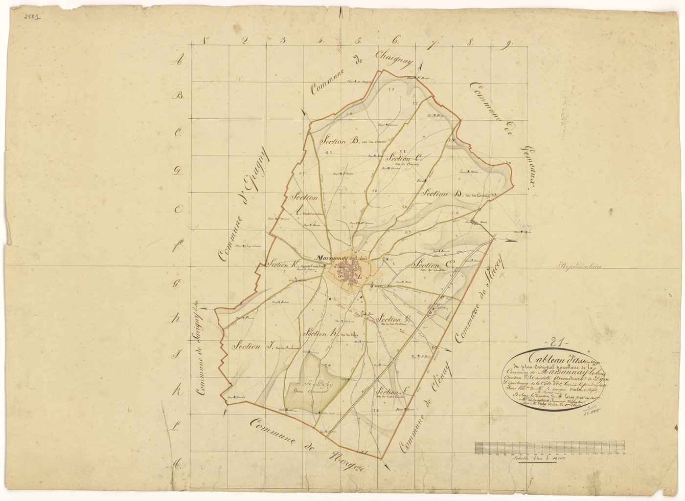 Marsannay-le-Bois - Tableau d'assemblage - 3 P PLAN 390/1