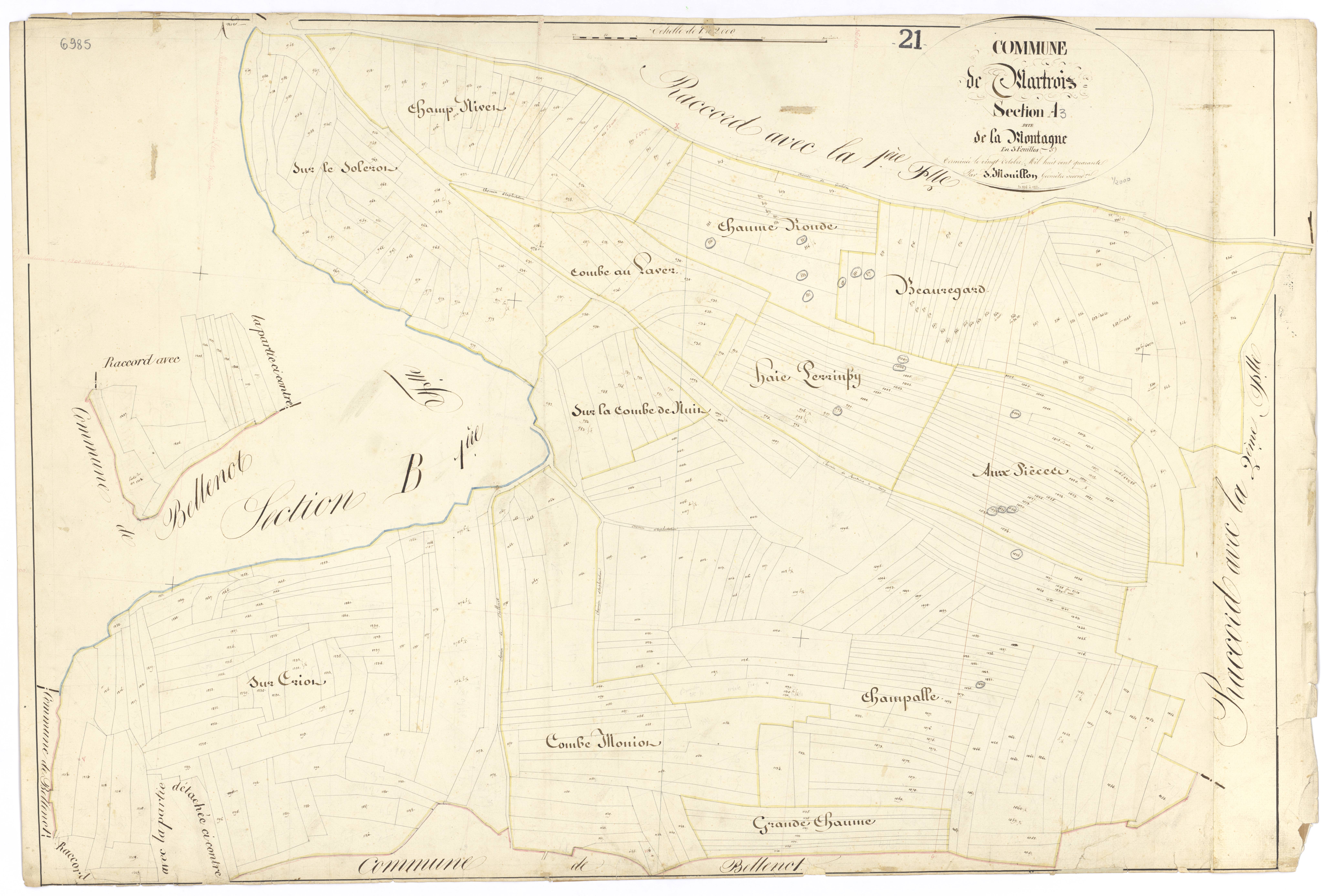 Martrois - Section A3 - 3 P PLAN 391/4