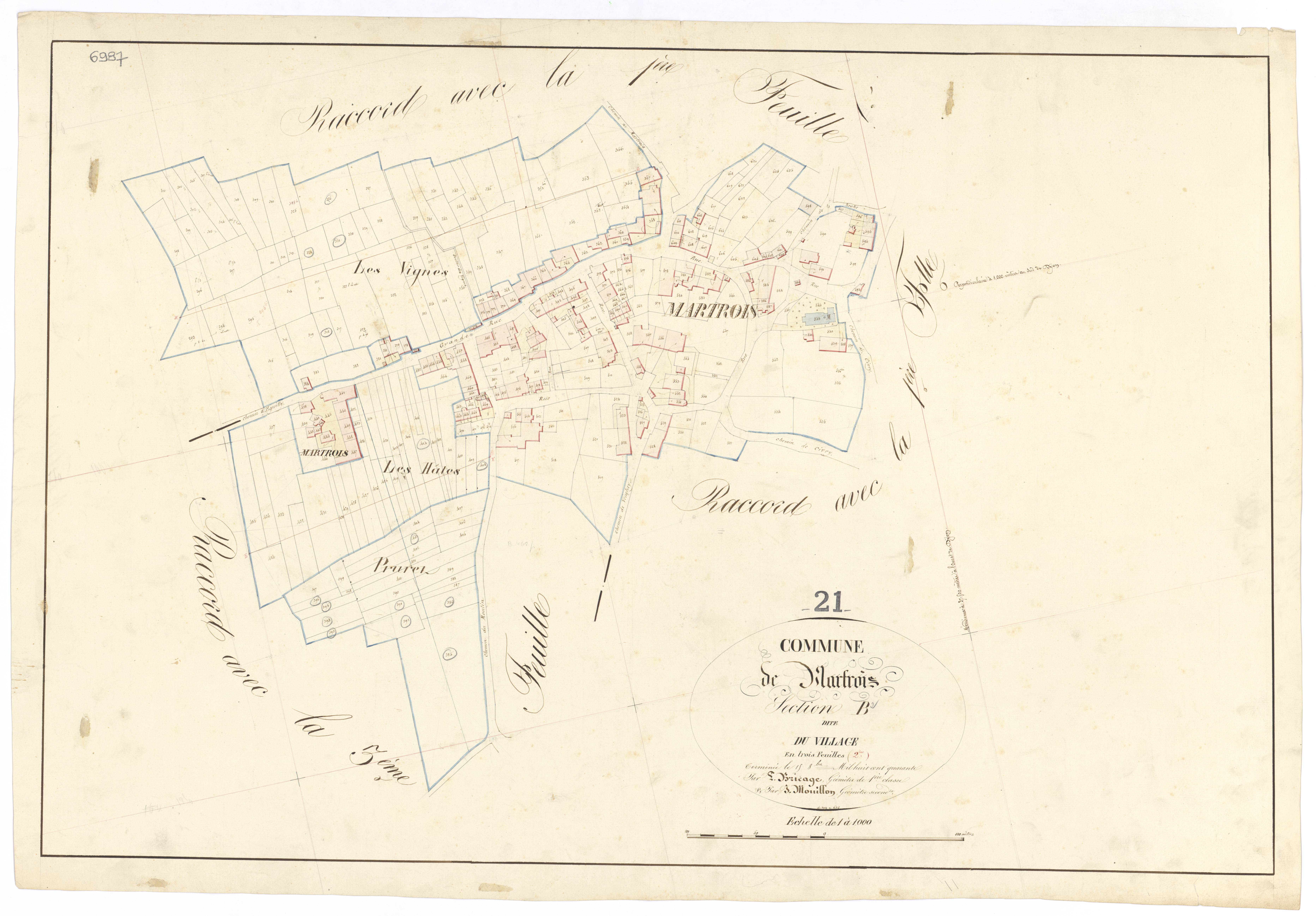 Martrois - Section B2 - 3 P PLAN 391/6