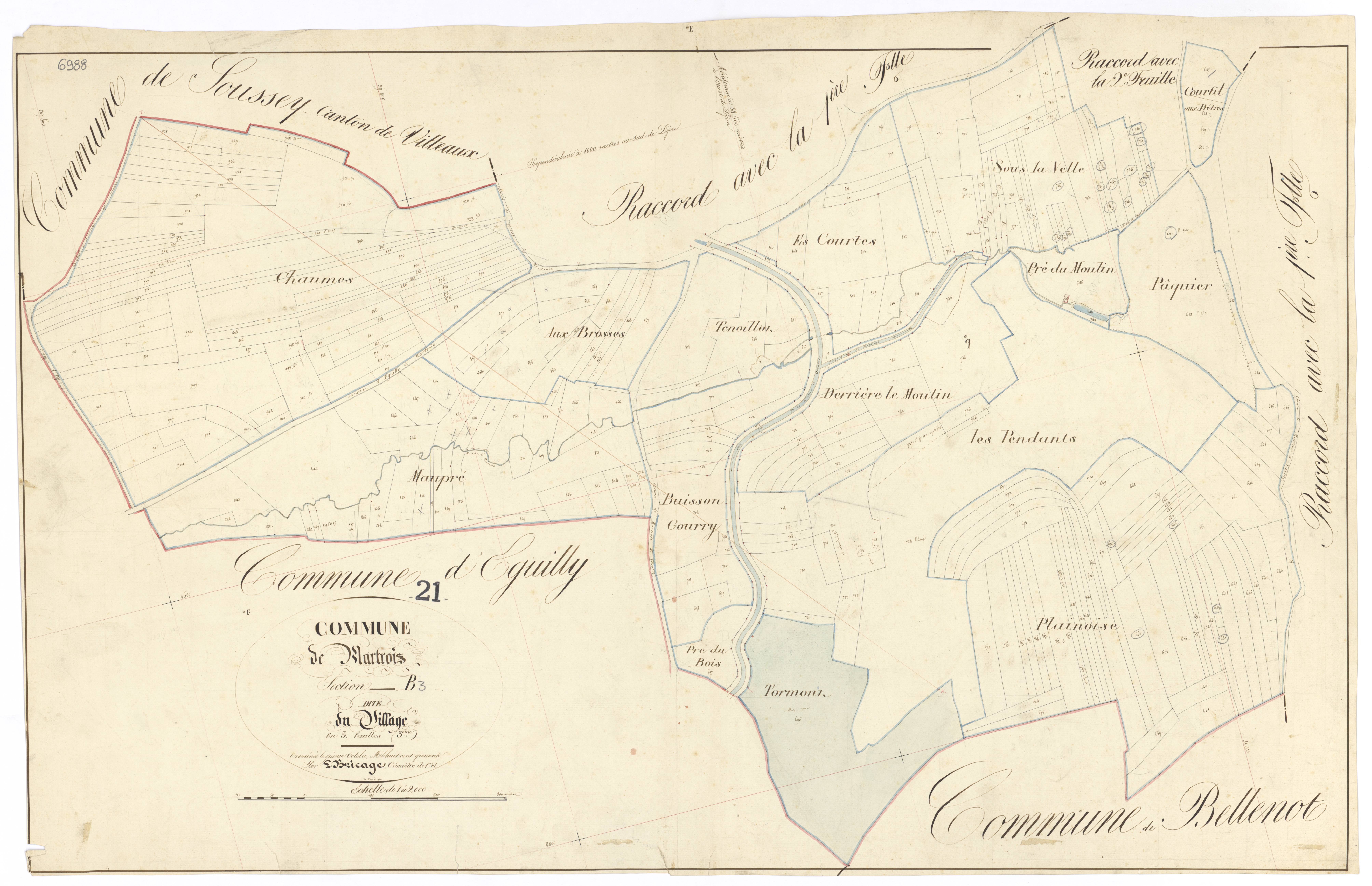 Martrois - Section B3 - 3 P PLAN 391/7