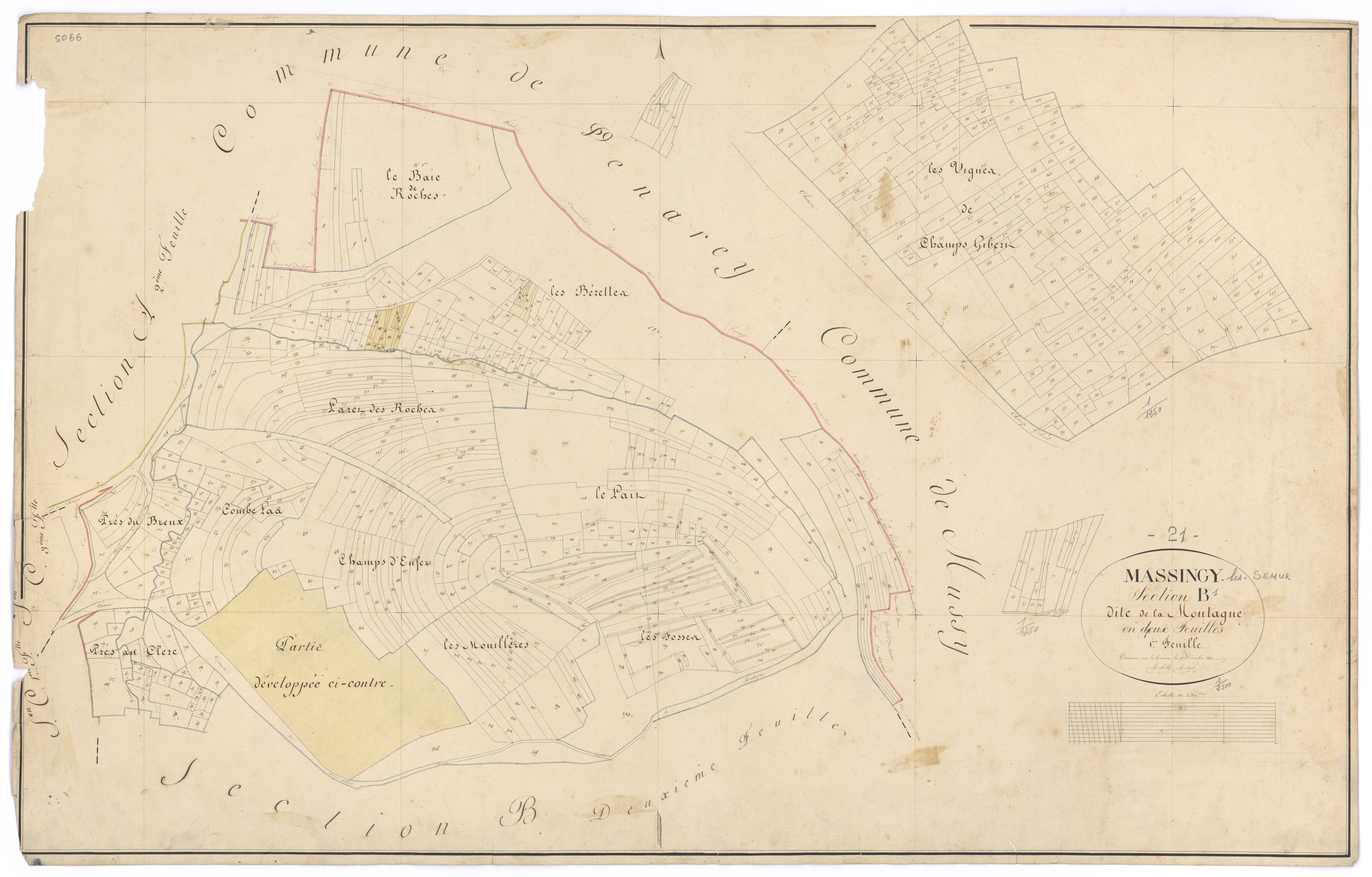 Massingy-lès-Semur - Section B1 - 3 P PLAN 393/4