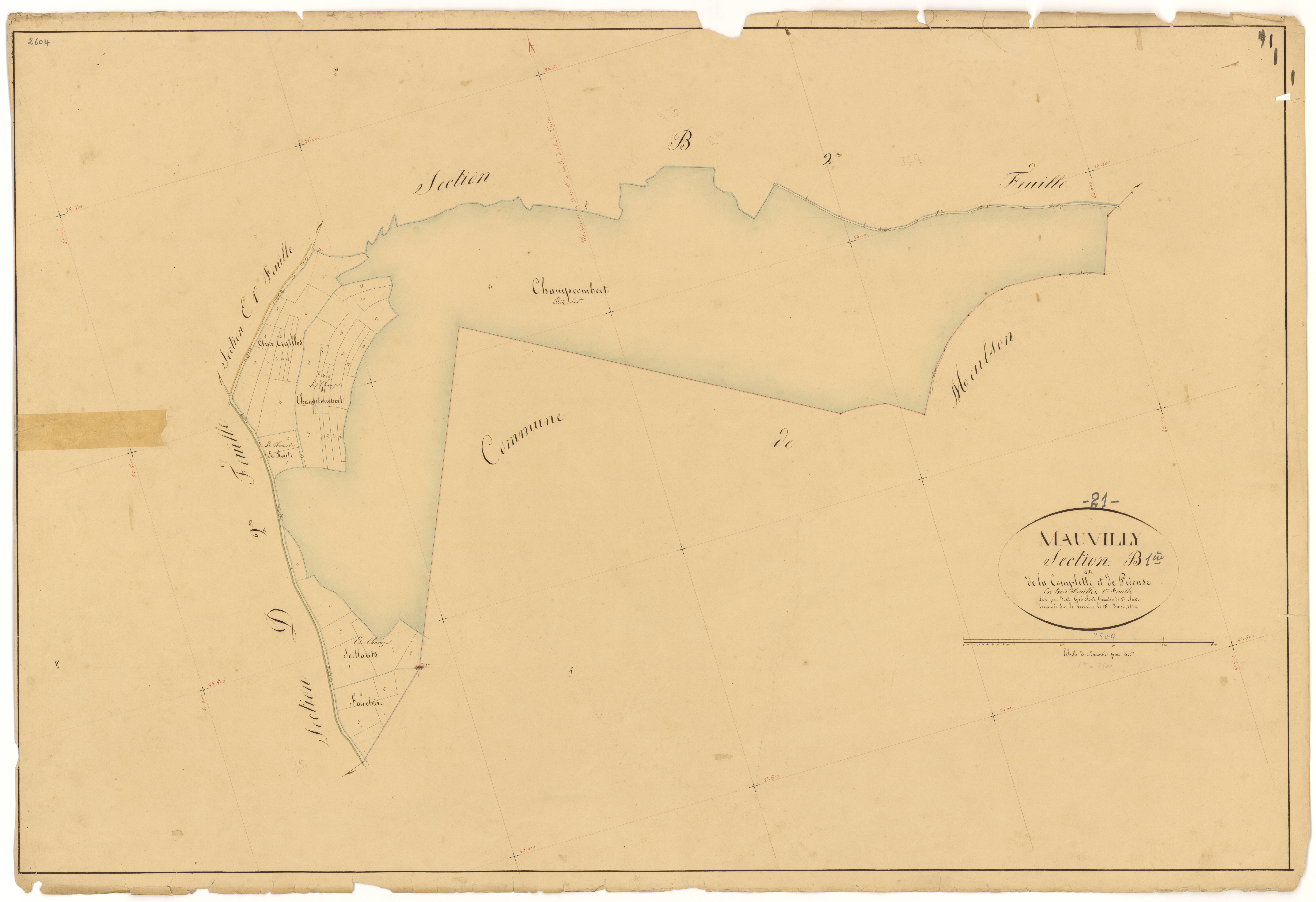 Mauvilly - Section B1 - 3 P PLAN 395/4