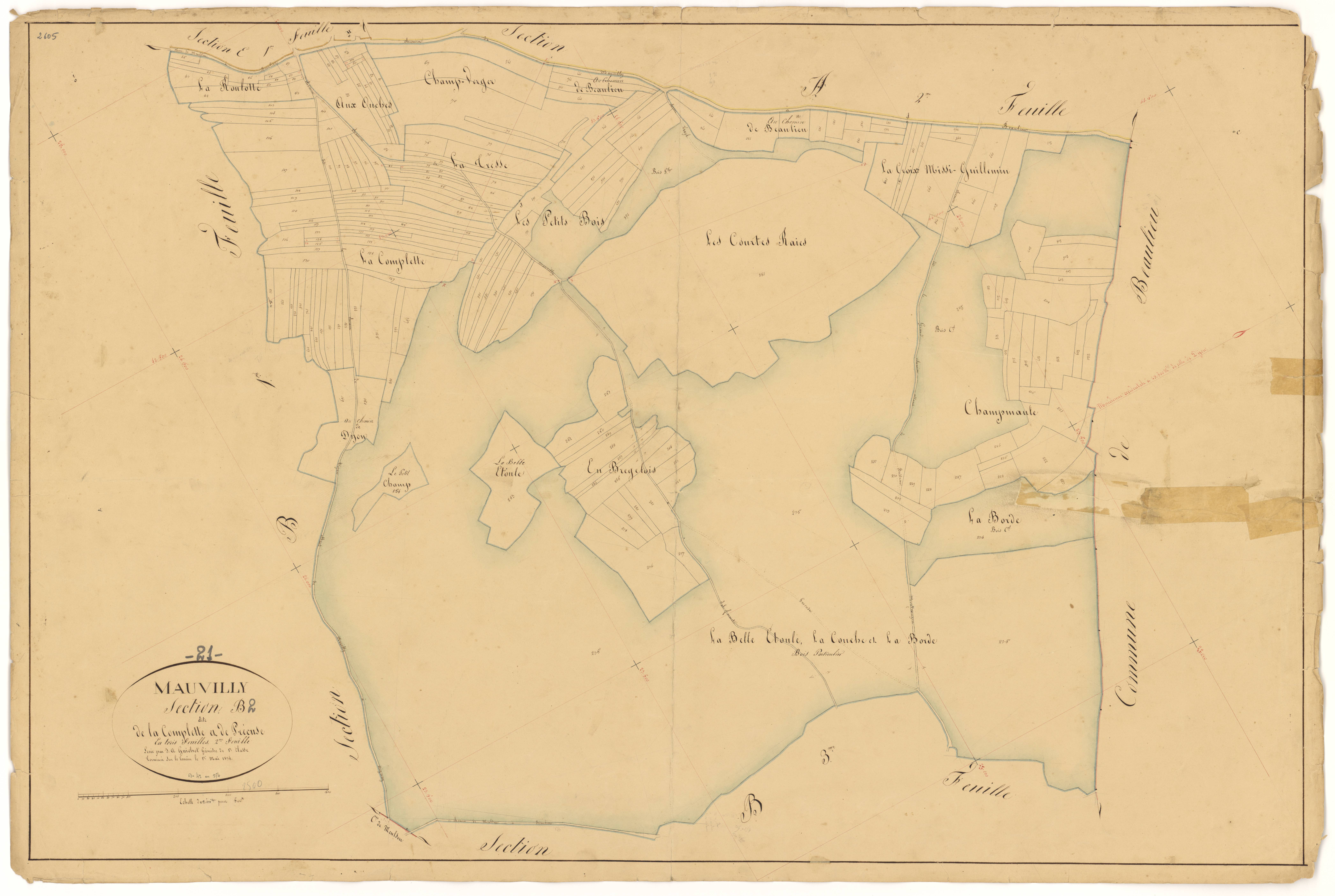 Mauvilly - Section B2 - 3 P PLAN 395/5