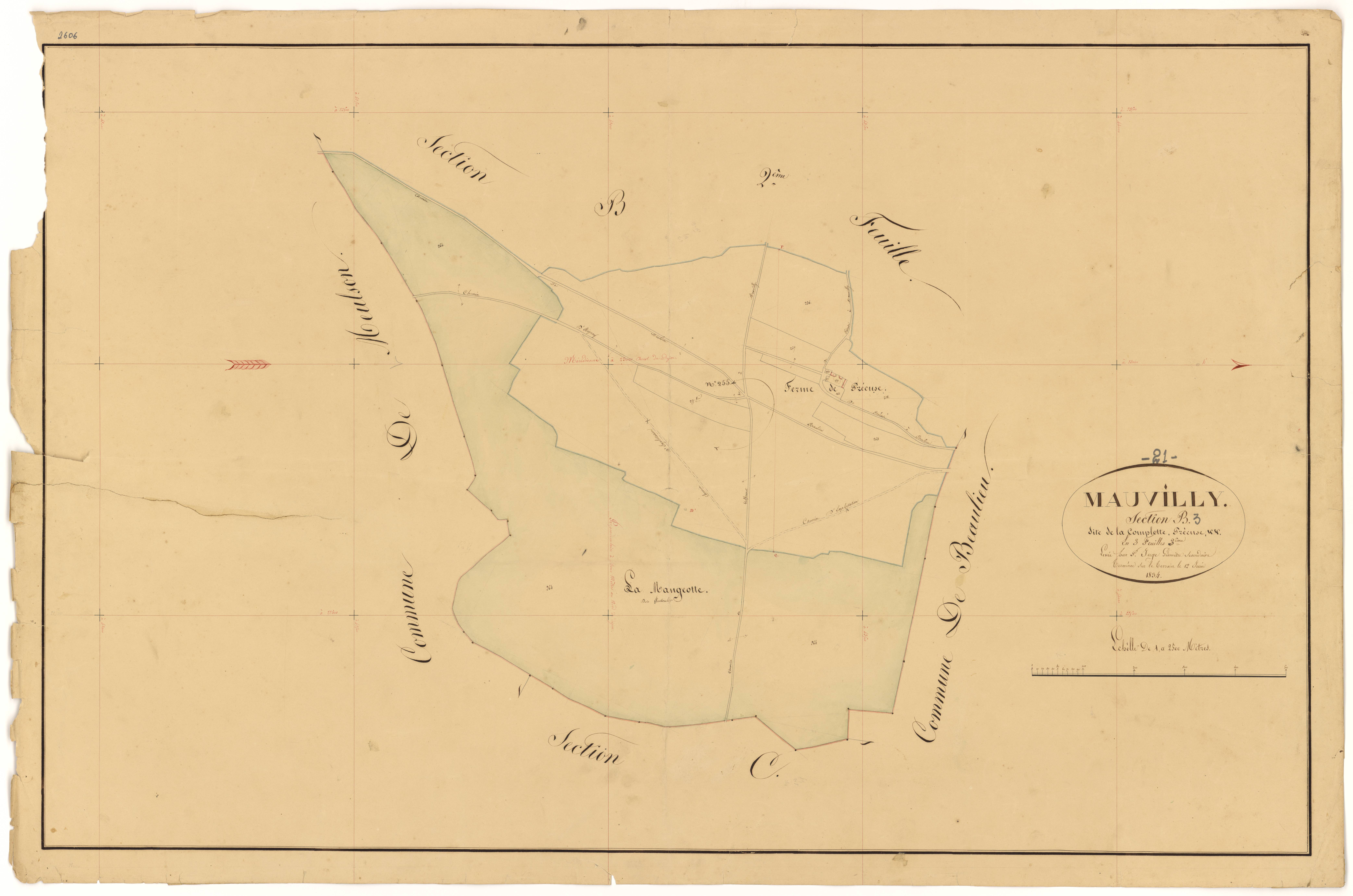 Mauvilly - Section B3 - 3 P PLAN 395/6
