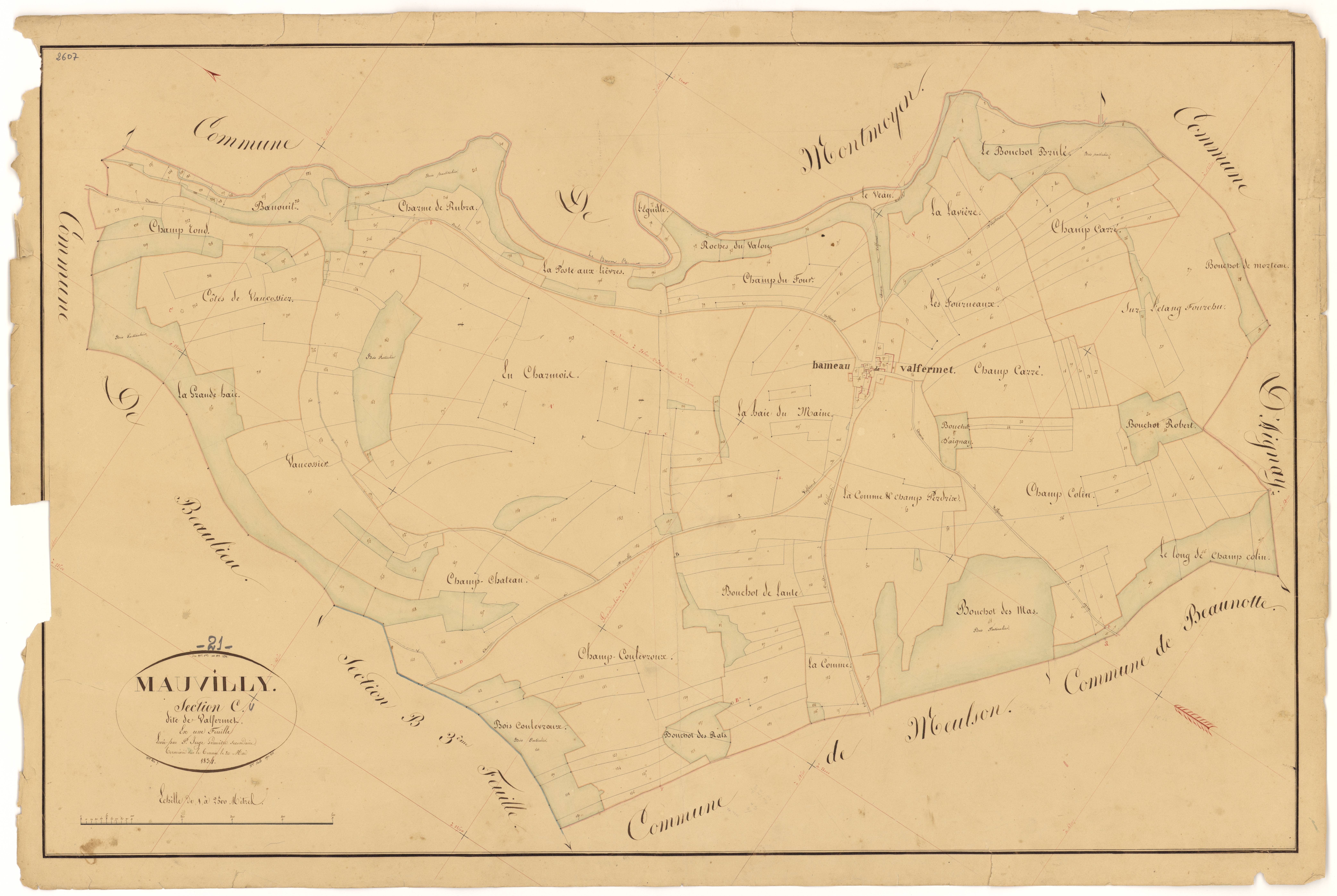 Mauvilly - Section C - 3 P PLAN 395/7