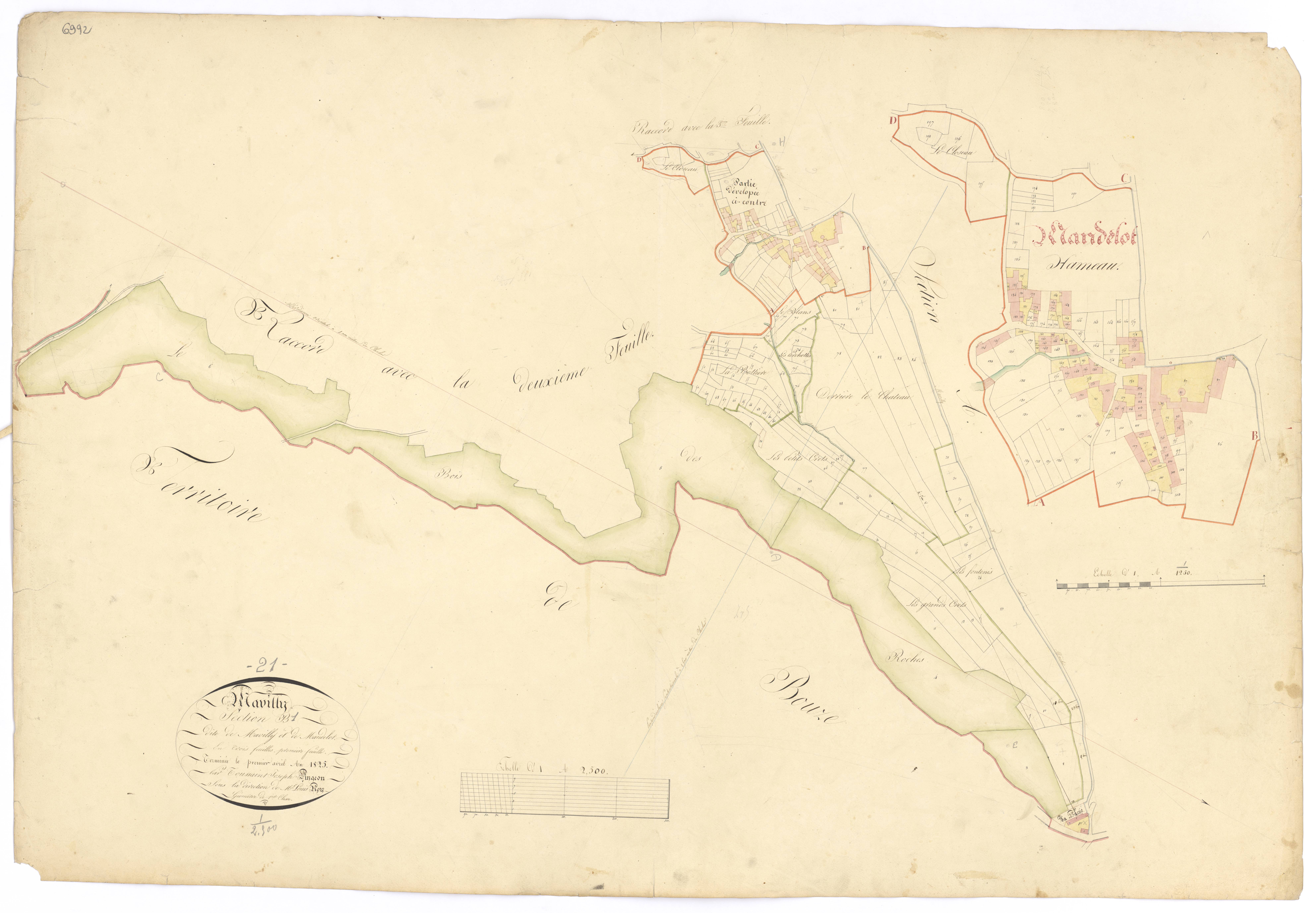Mavilly-Mandelot - Section B1 - 3 P PLAN 396/4