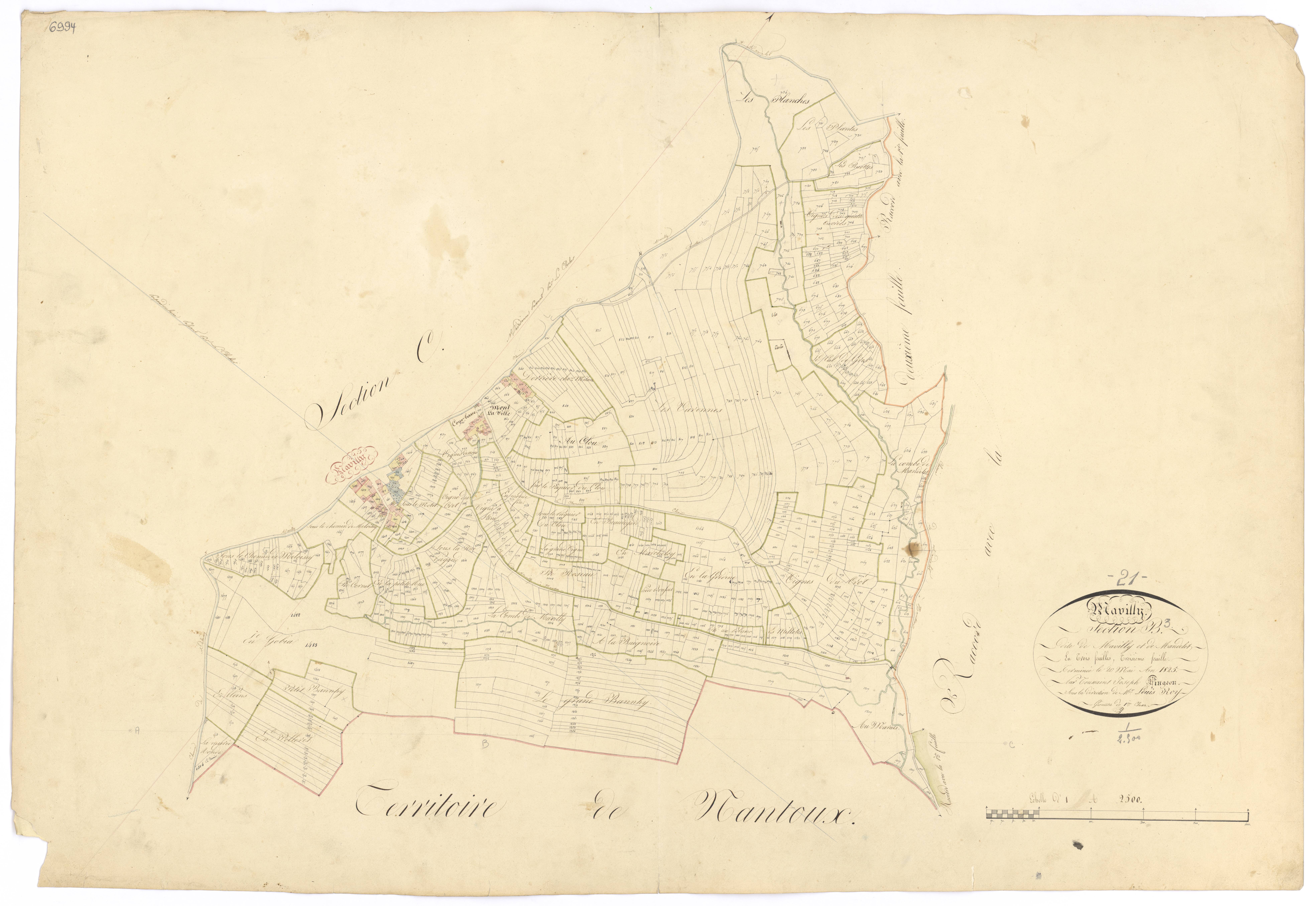 Mavilly-Mandelot - Section B3 - 3 P PLAN 396/6