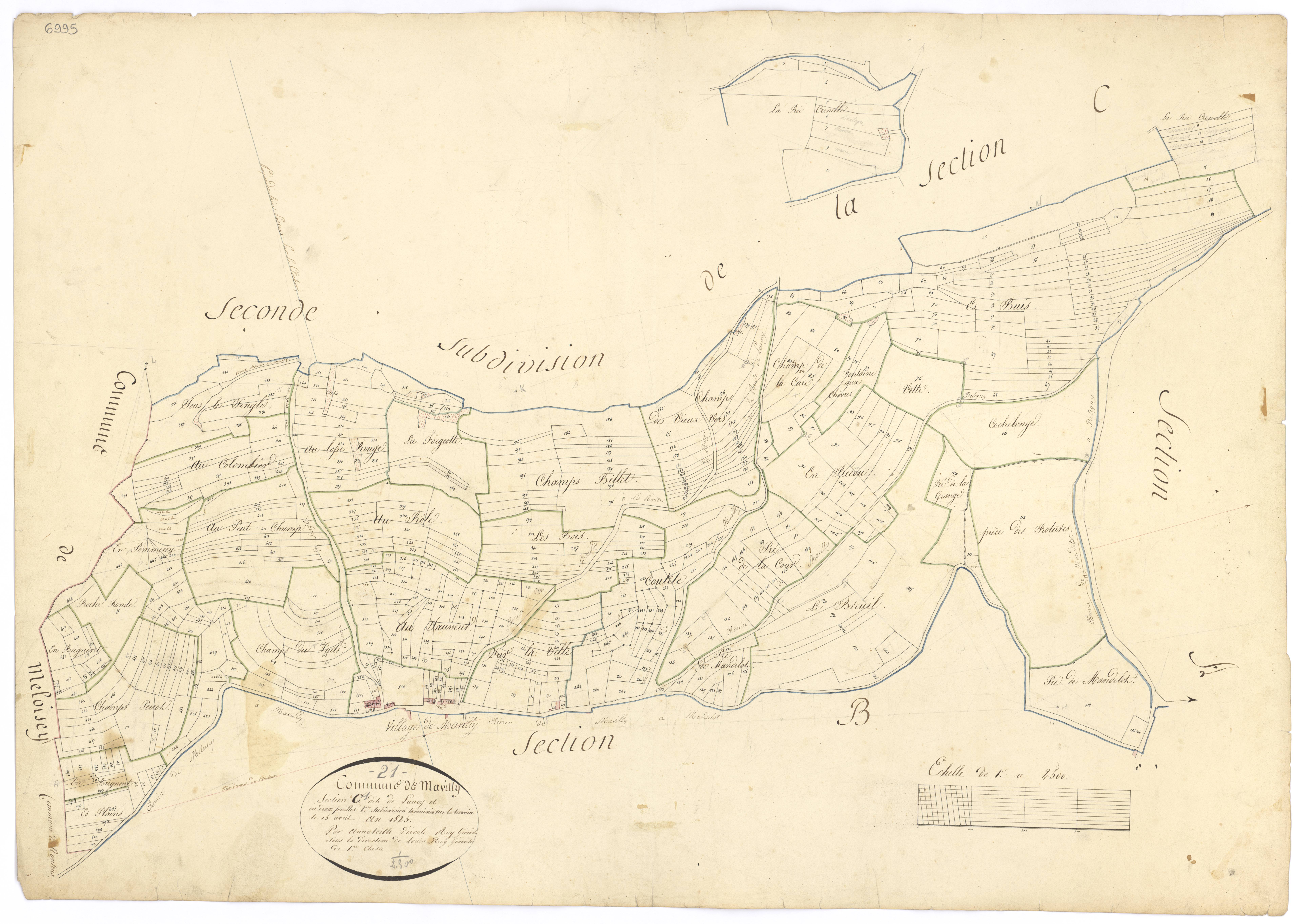 Mavilly-Mandelot - Section C1 - 3 P PLAN 396/7