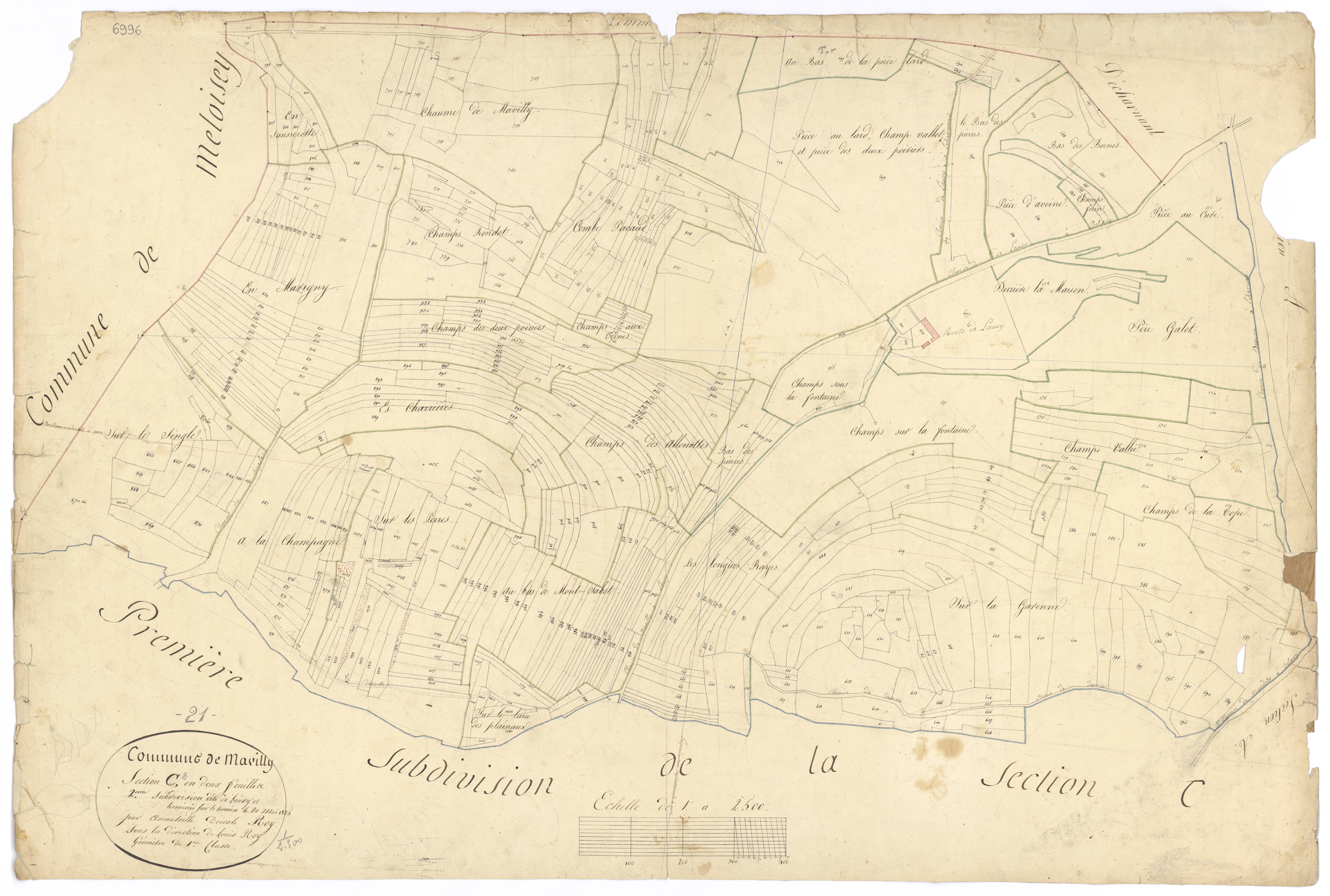 Mavilly-Mandelot - Section C2 - 3 P PLAN 396/8