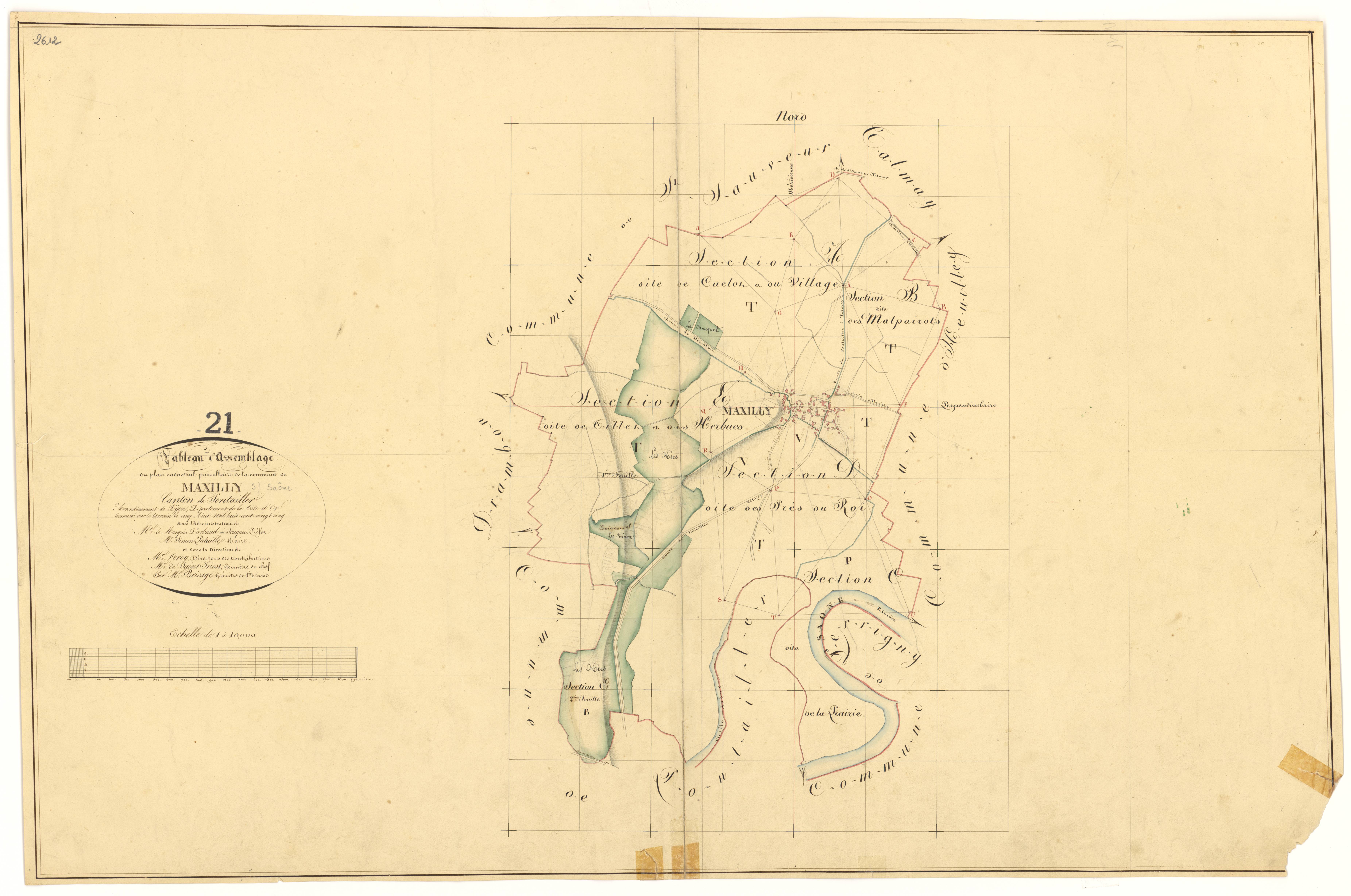 Maxilly-sur-Saône - Tableau d'assemblage - 3 P PLAN 397/1