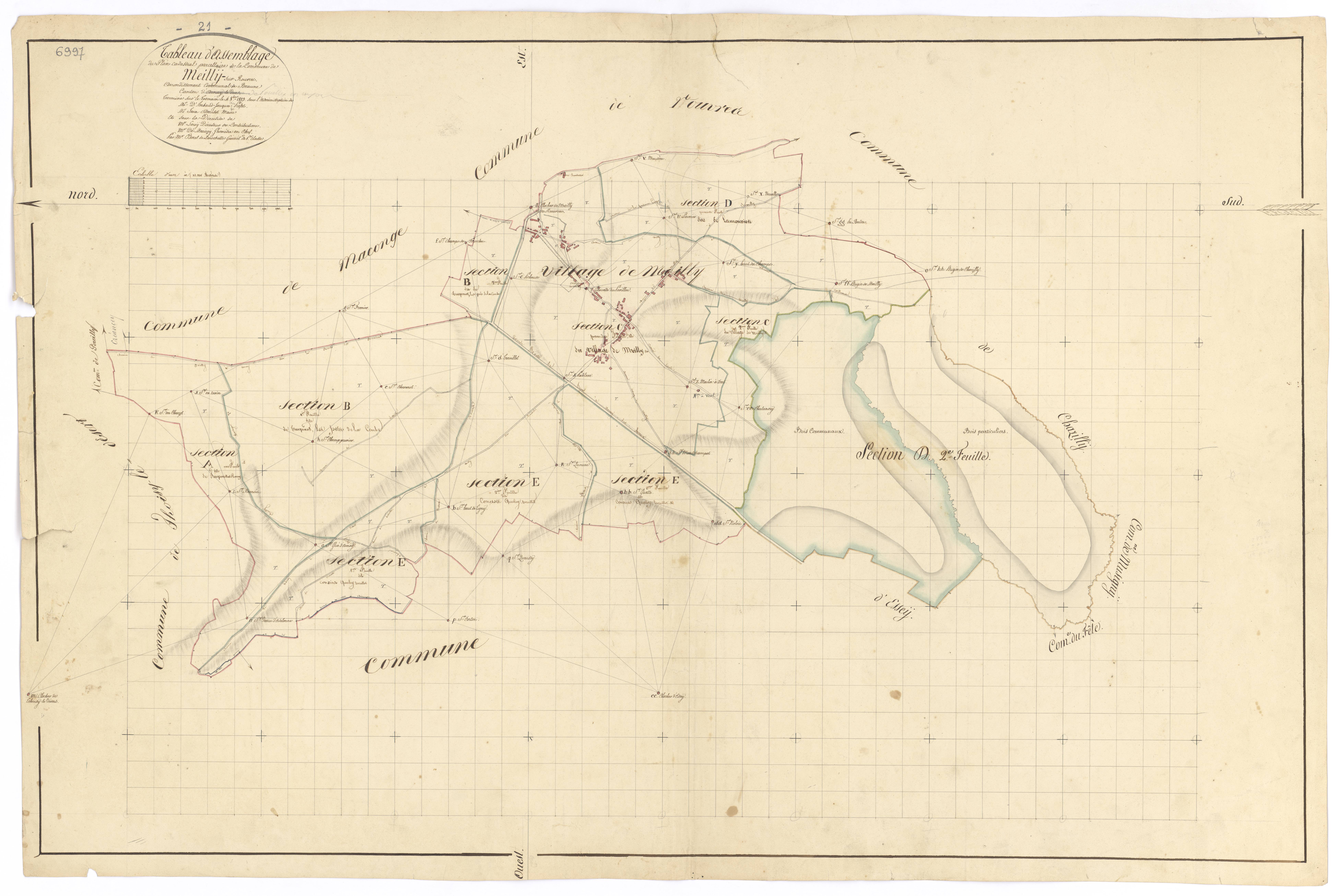 Meilly-sur-Rouvres - Tableau d'assemblage - 3 P PLAN 398/1