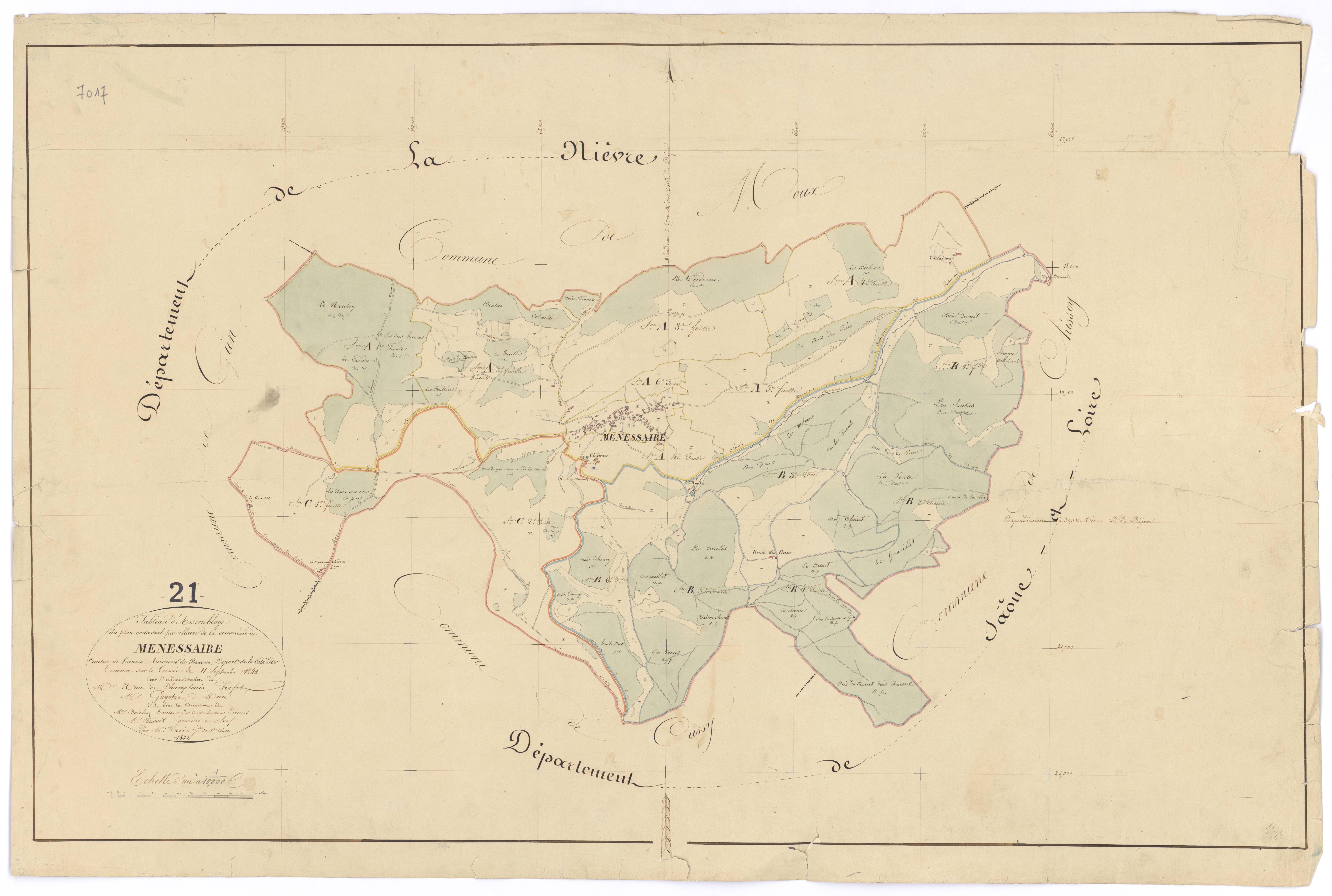 Ménessaire - Tableau d'assemblage - 3 P PLAN 403/1