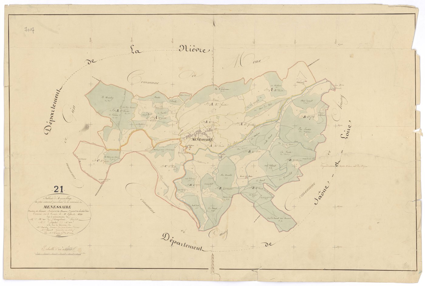 Ménessaire - Tableau d'assemblage - 3 P PLAN 403/1
