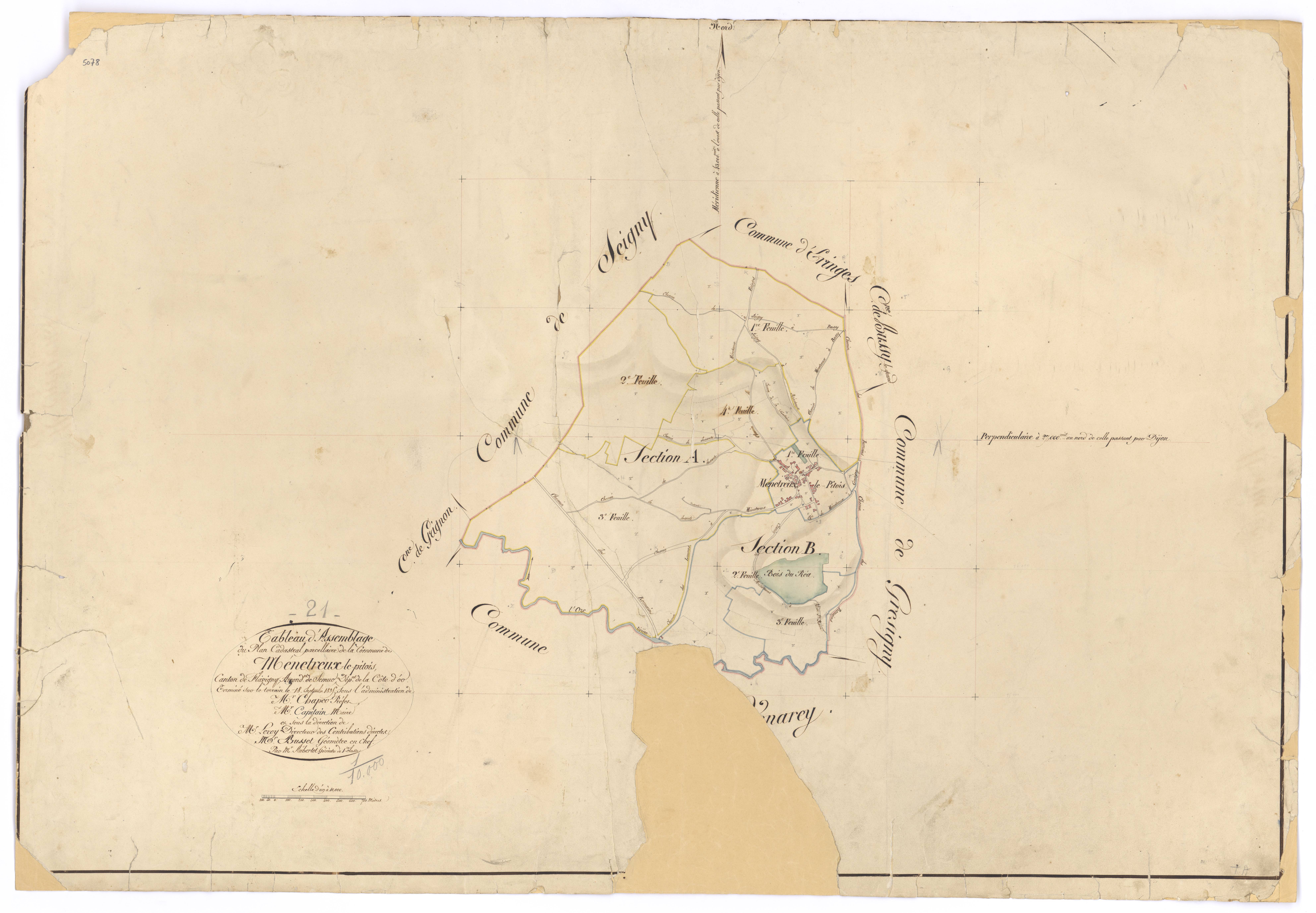 Ménétreux-le-Pitois - Tableau d'assemblage - 3 P PLAN 404/1