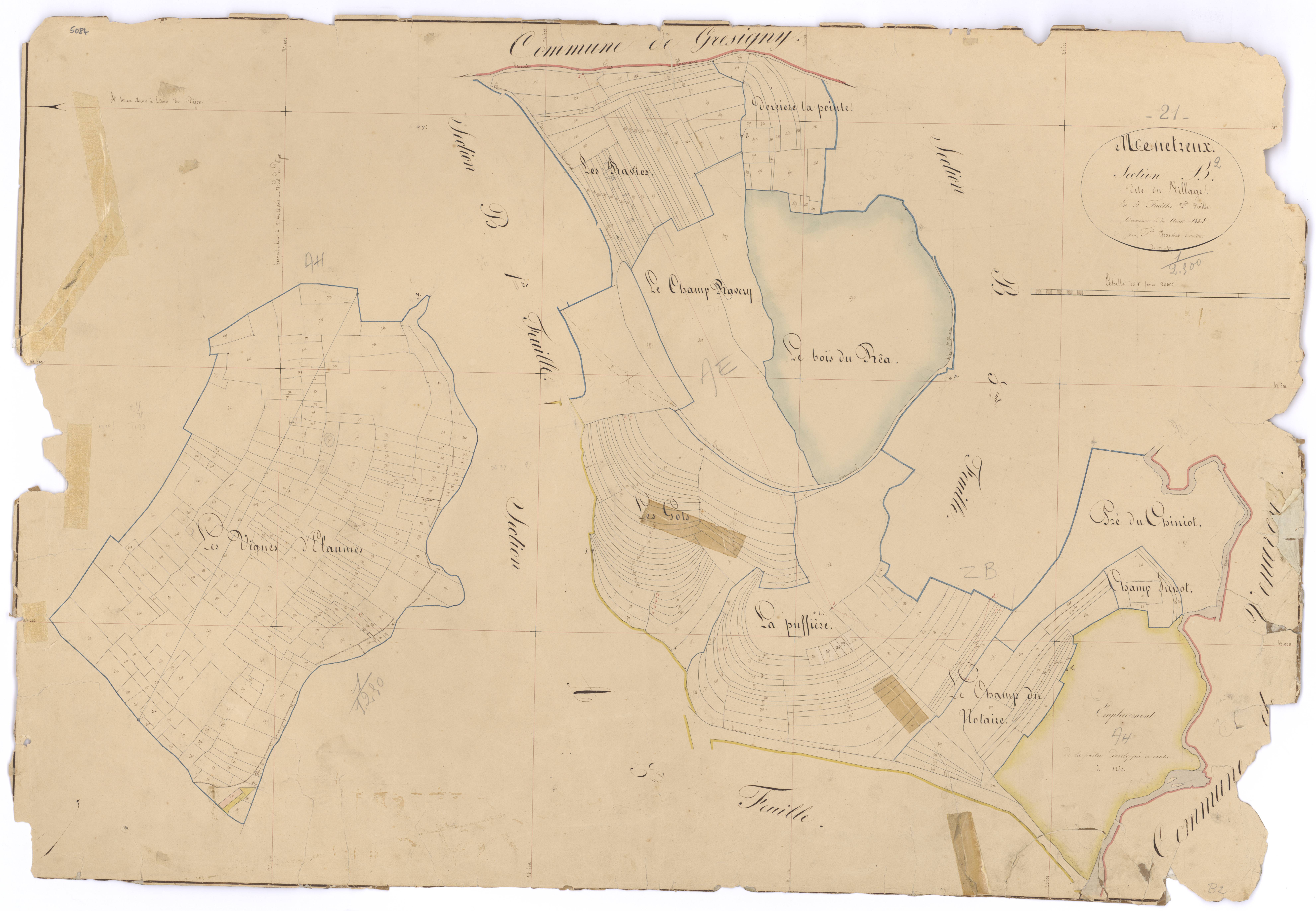 Ménétreux-le-Pitois - Section B2 - 3 P PLAN 404/7