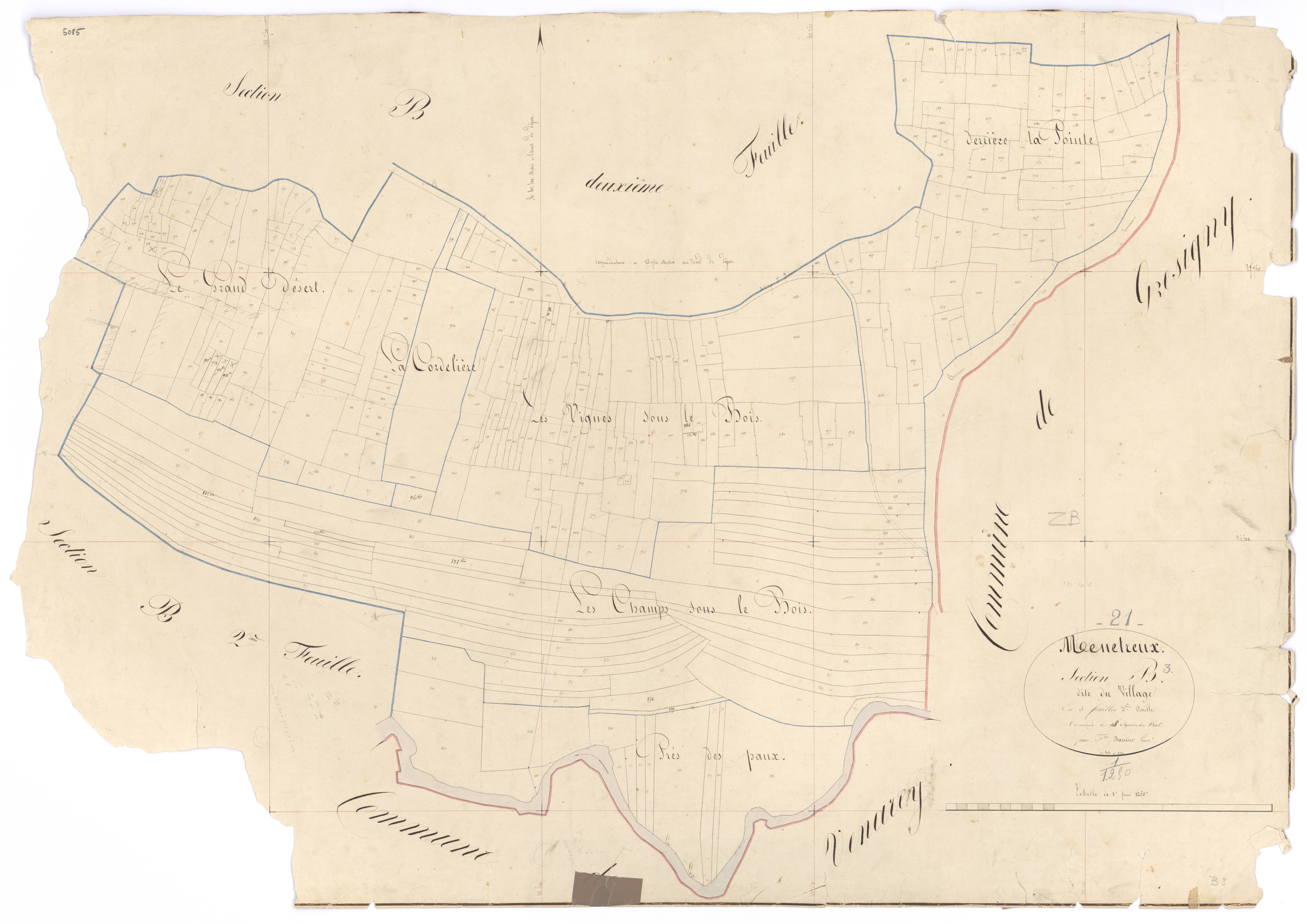 Ménétreux-le-Pitois - Section B3 - 3 P PLAN 404/8