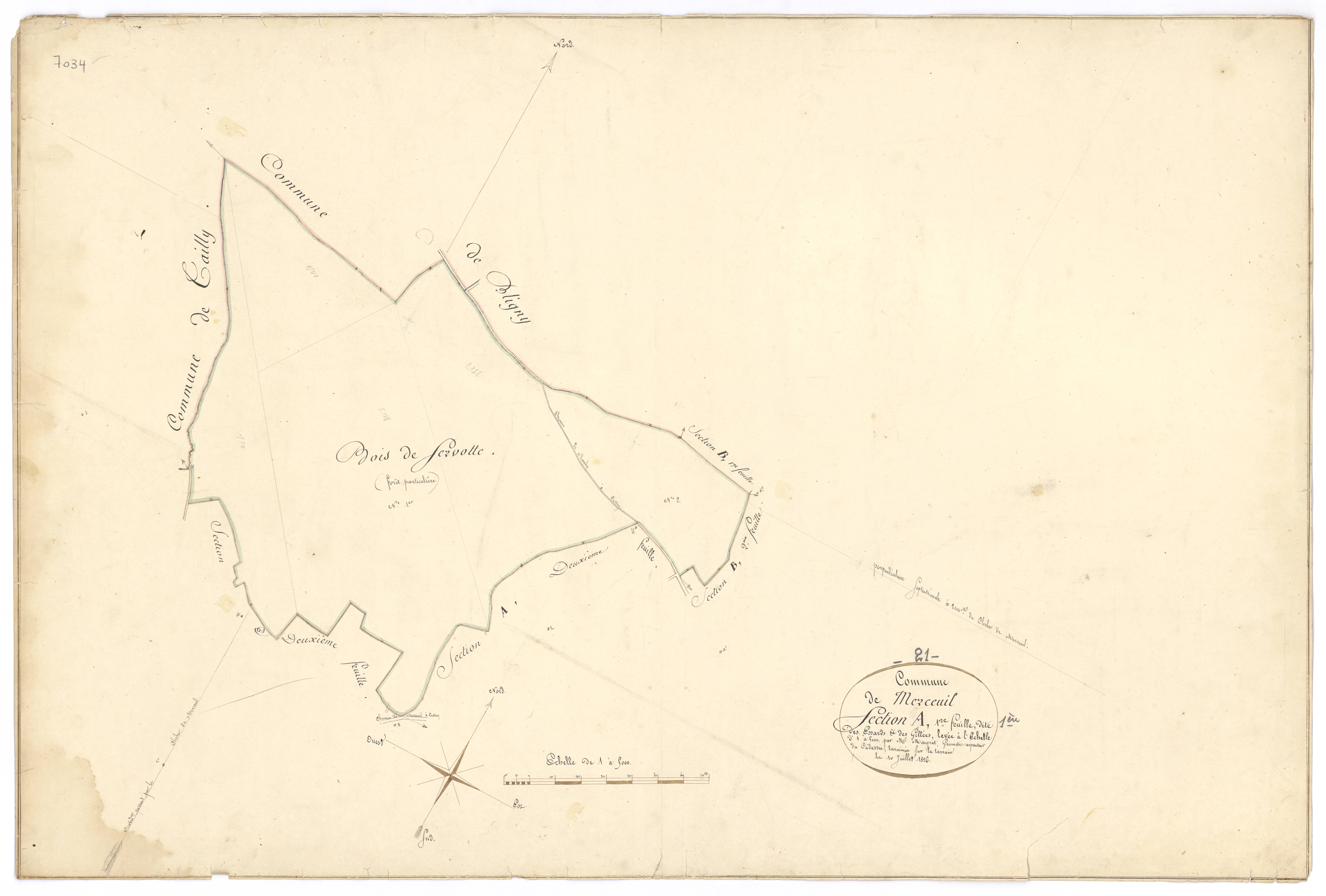 Merceuil - Section A1 - 3 P PLAN 405/2