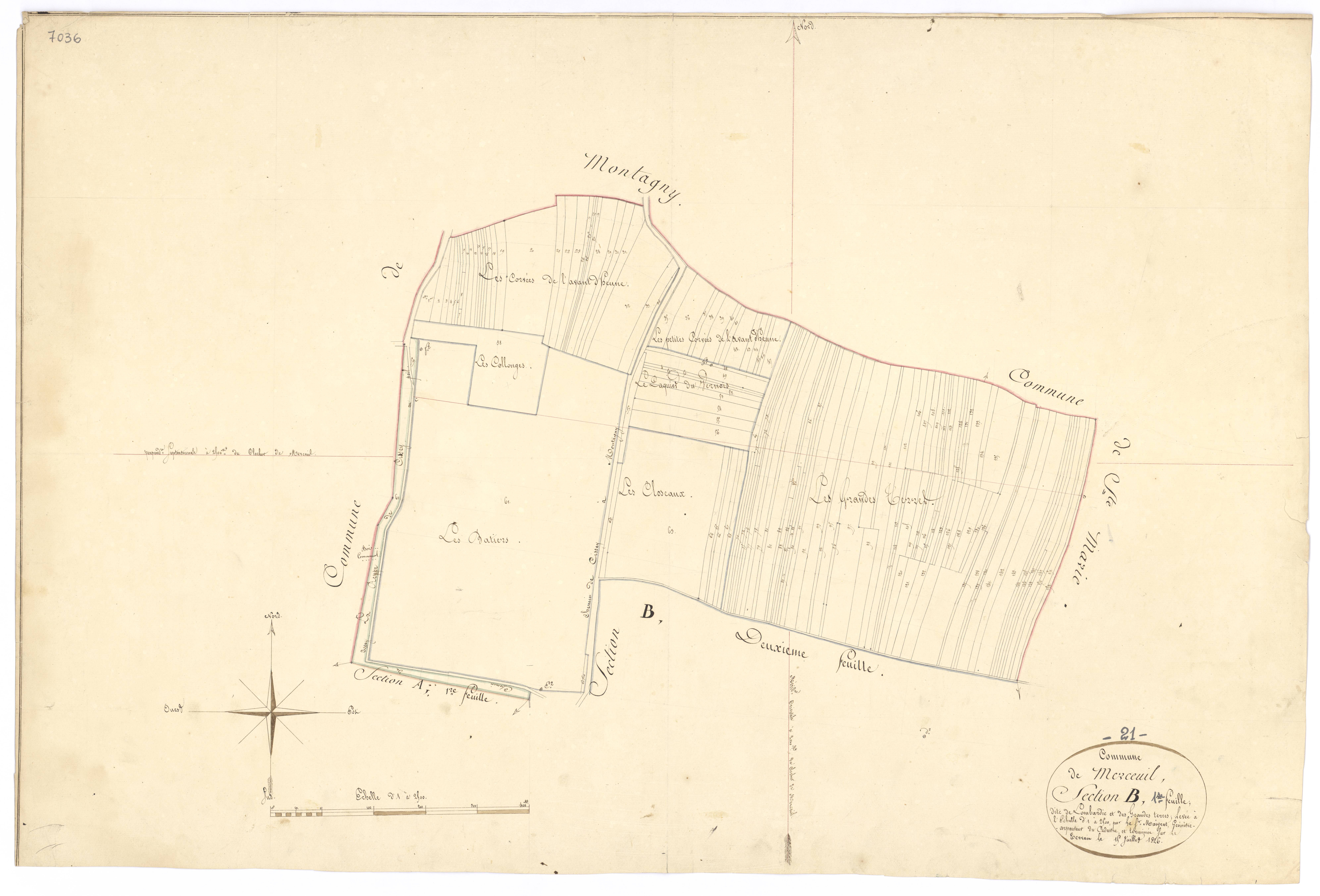 Merceuil - Section B1 - 3 P PLAN 405/4