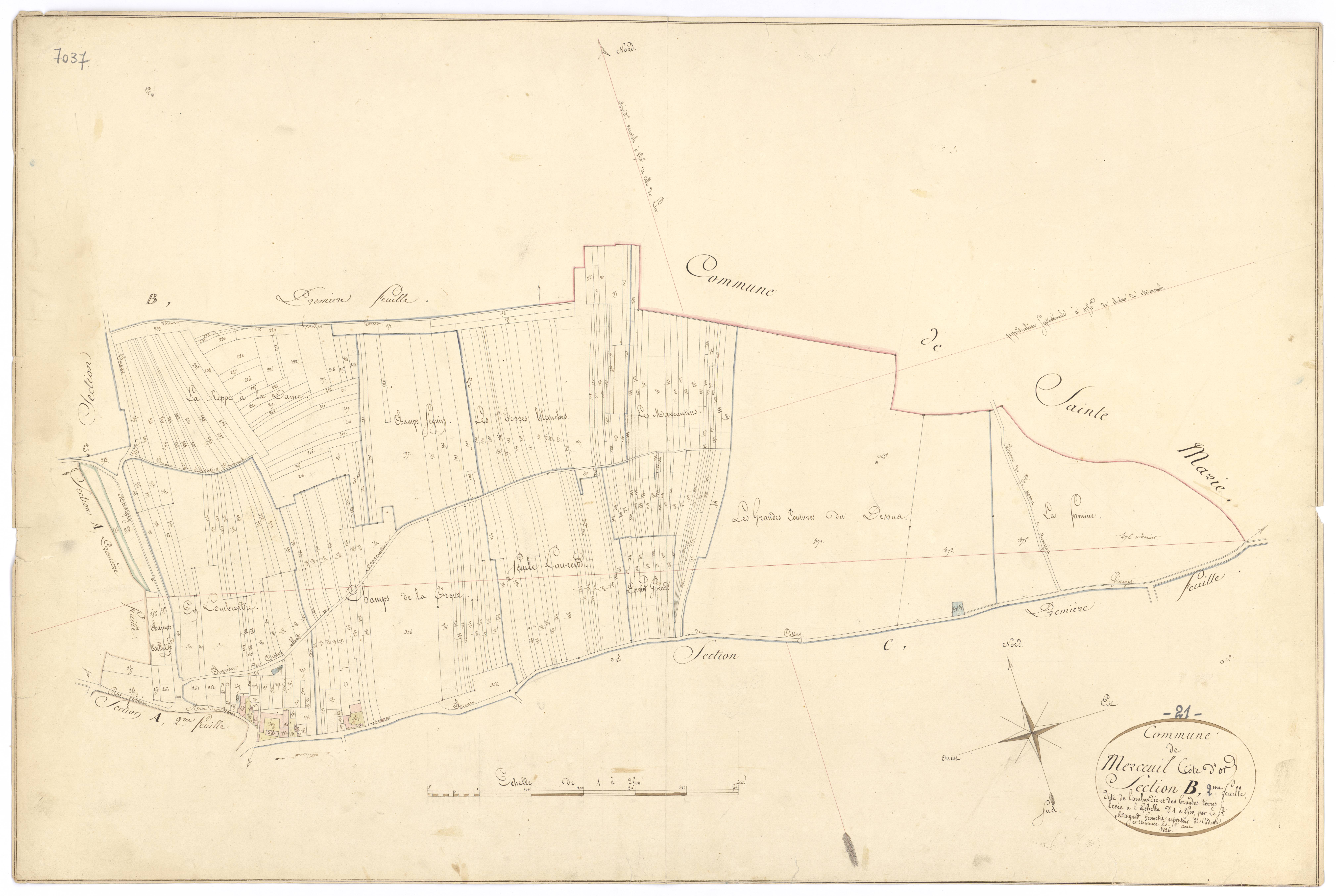 Merceuil - Section B2 - 3 P PLAN 405/5