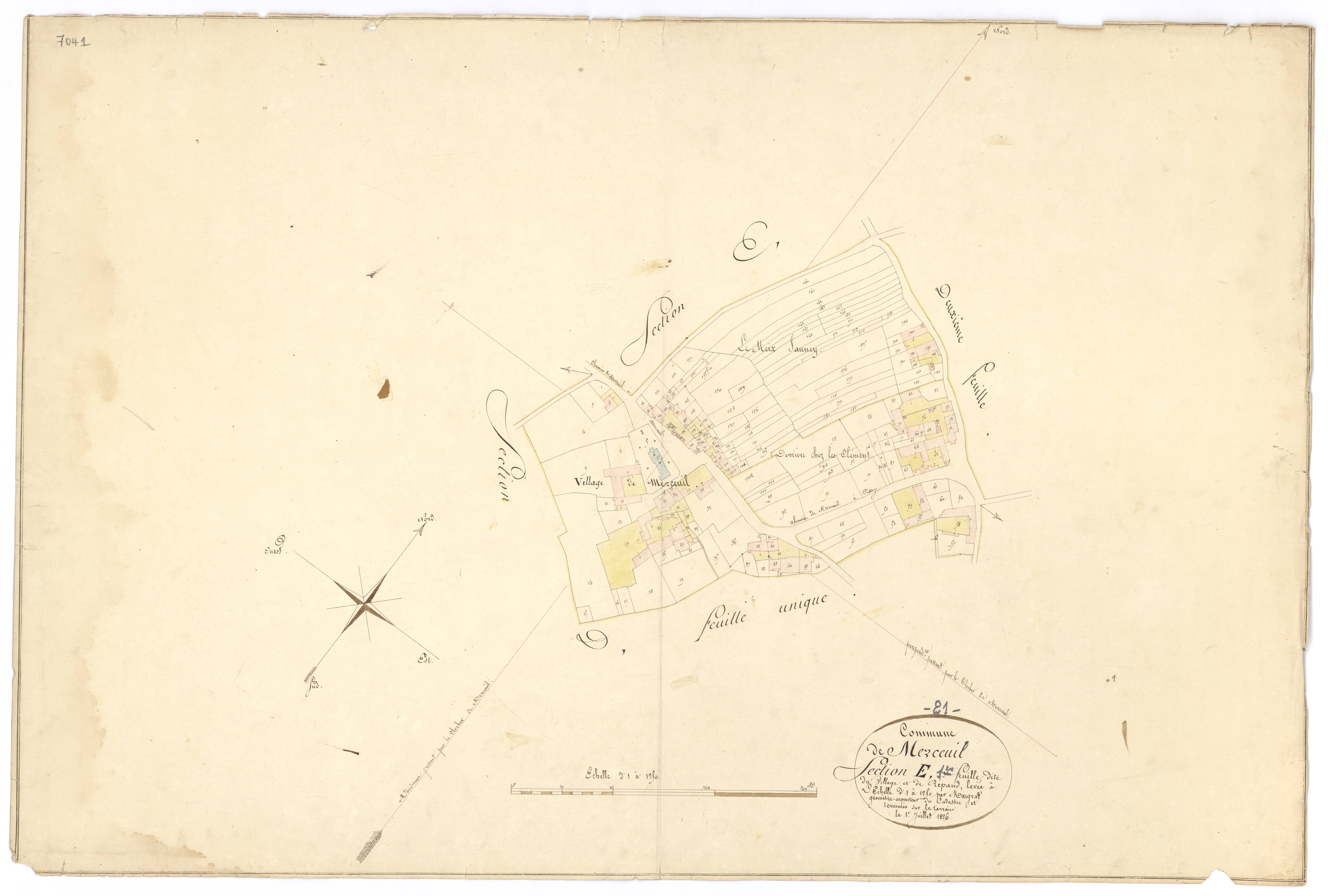 Merceuil - Section E1 - 3 P PLAN 405/9