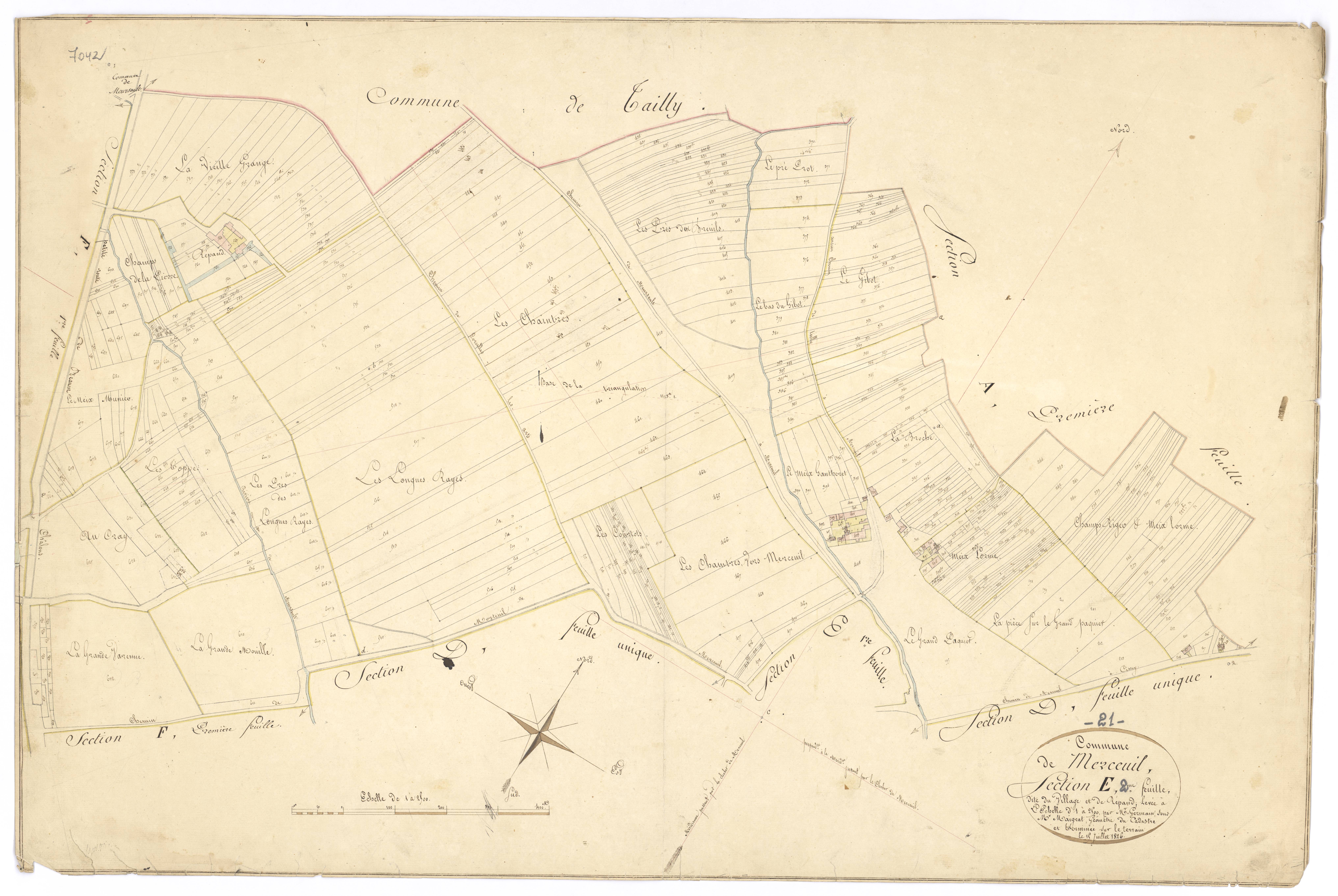 Merceuil - Section E2 - 3 P PLAN 405/10