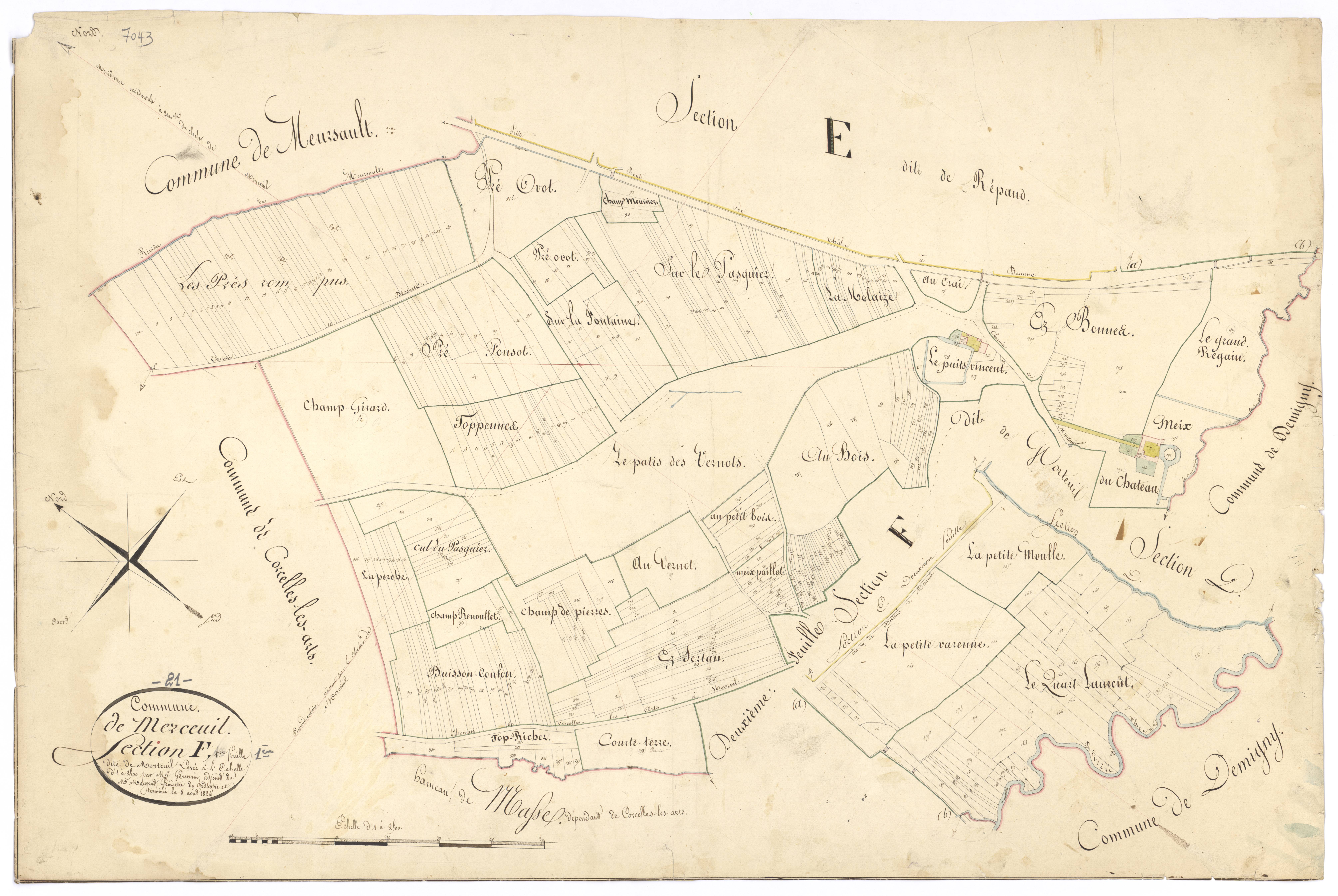 Merceuil - Section F1 - 3 P PLAN 405/11