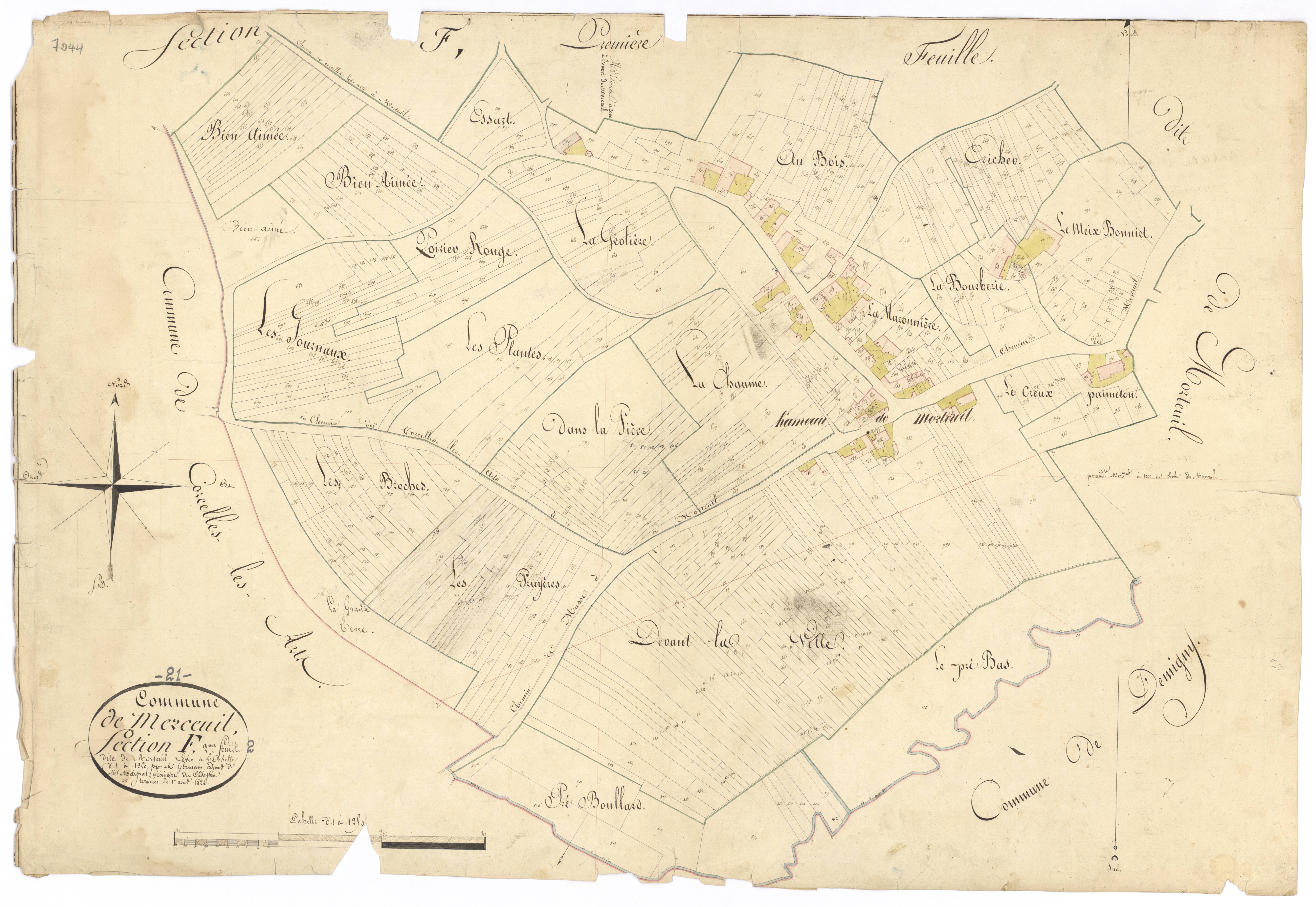 Merceuil - Section F2 - 3 P PLAN 405/12