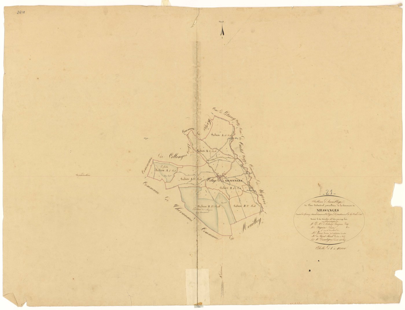 Messanges - Tableau d'assemblage - 3 P PLAN 406/1