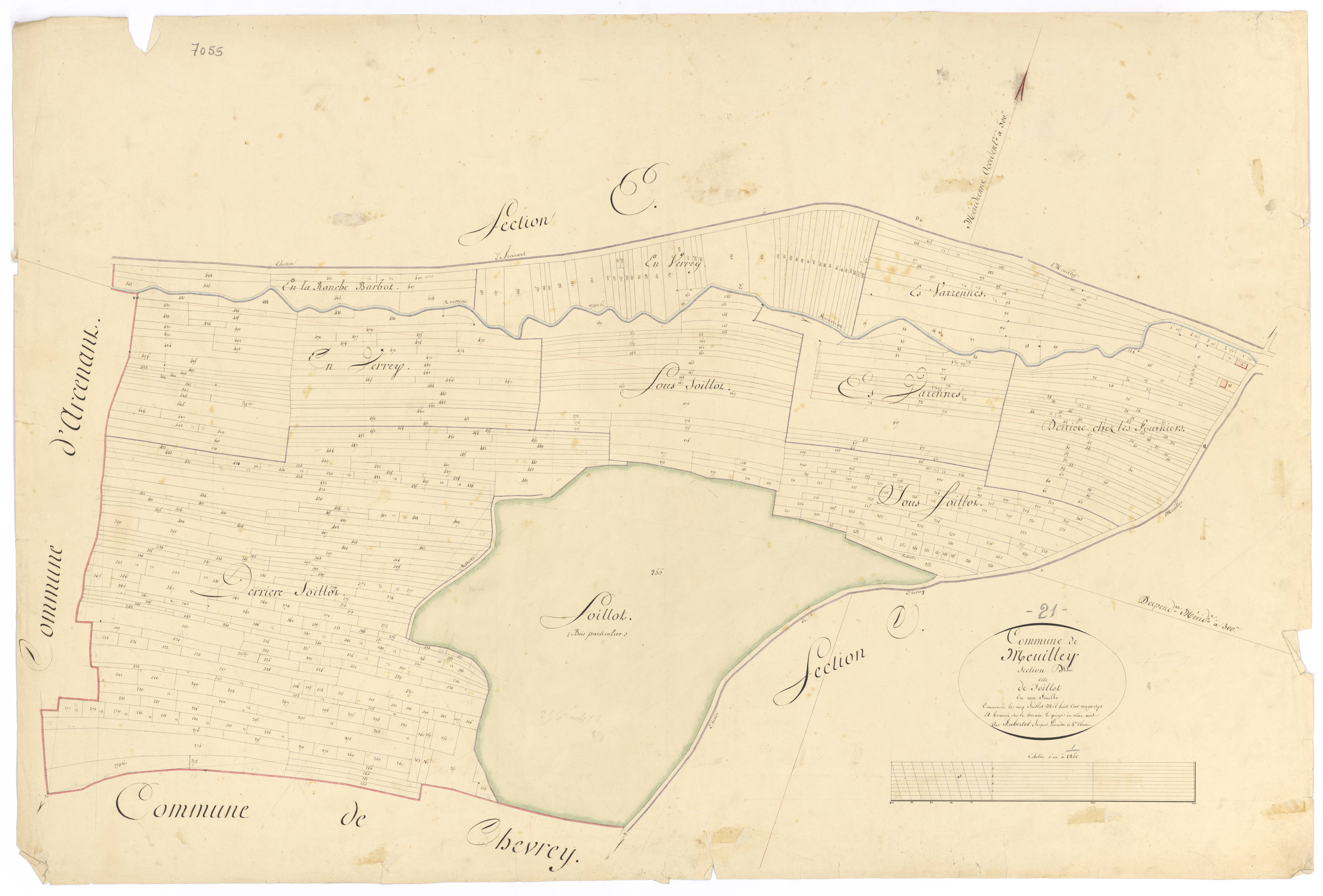 Meuilley - Section D - 3 P PLAN 408/11