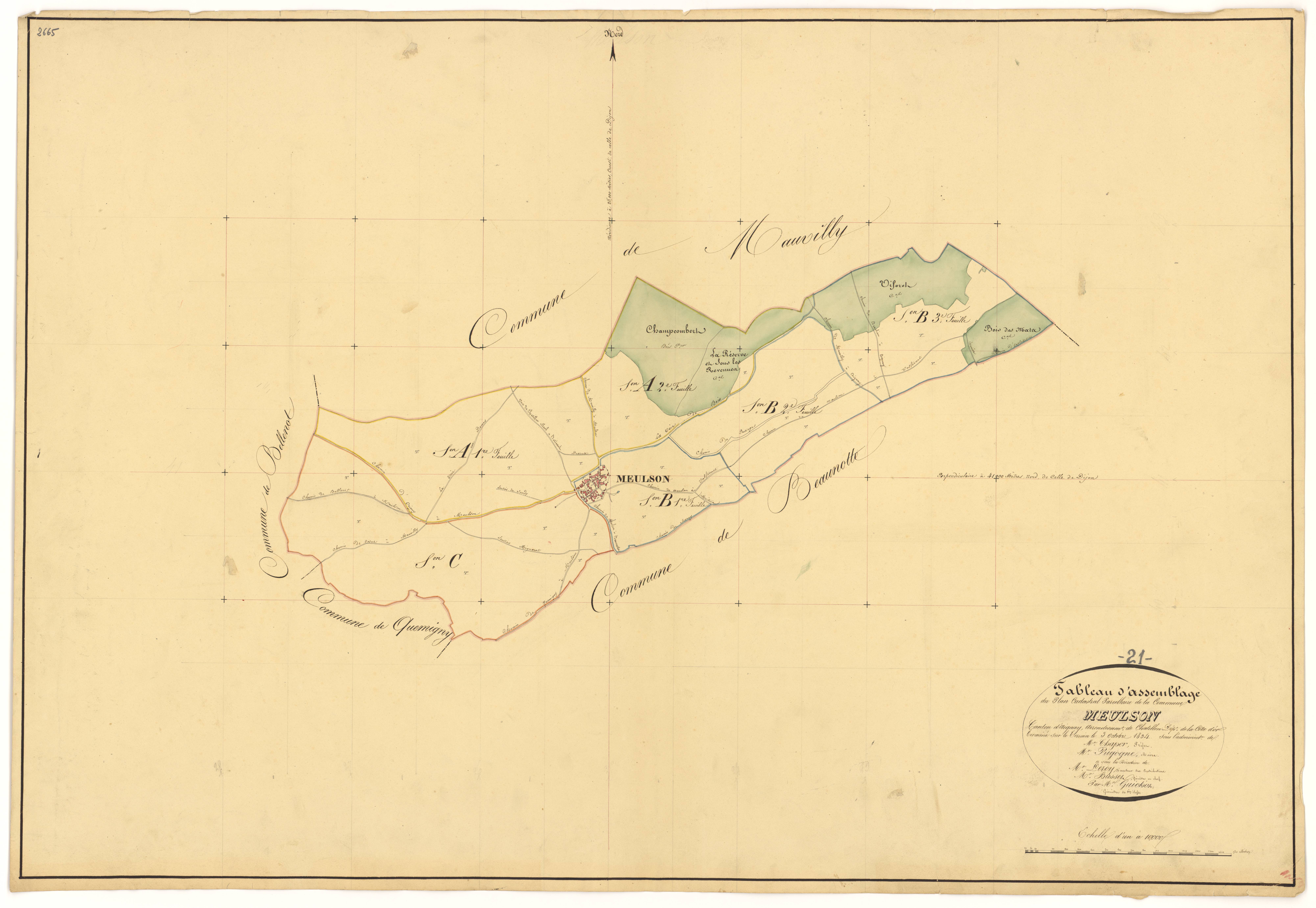 Meulson - Tableau d'assemblage - 3 P PLAN 409/1