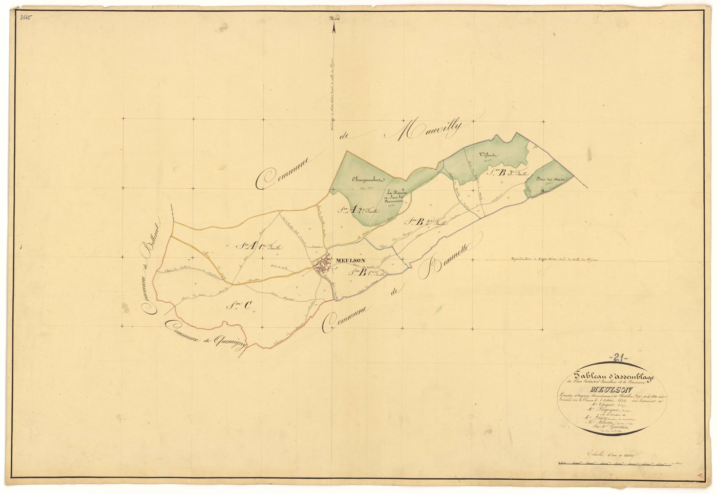 Meulson - Tableau d'assemblage - 3 P PLAN 409/1