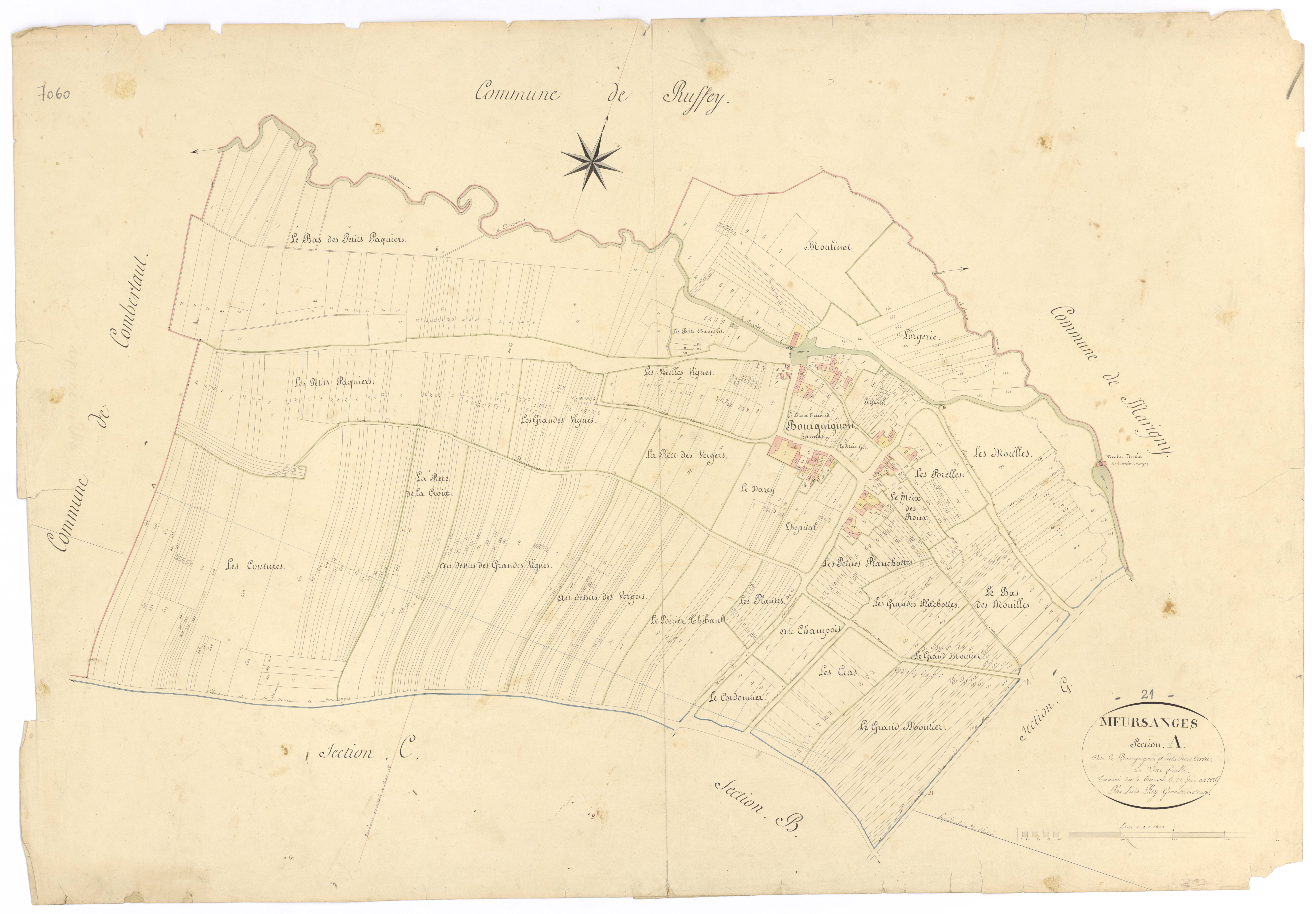 Meursanges - Section A - 3 P PLAN 410/2