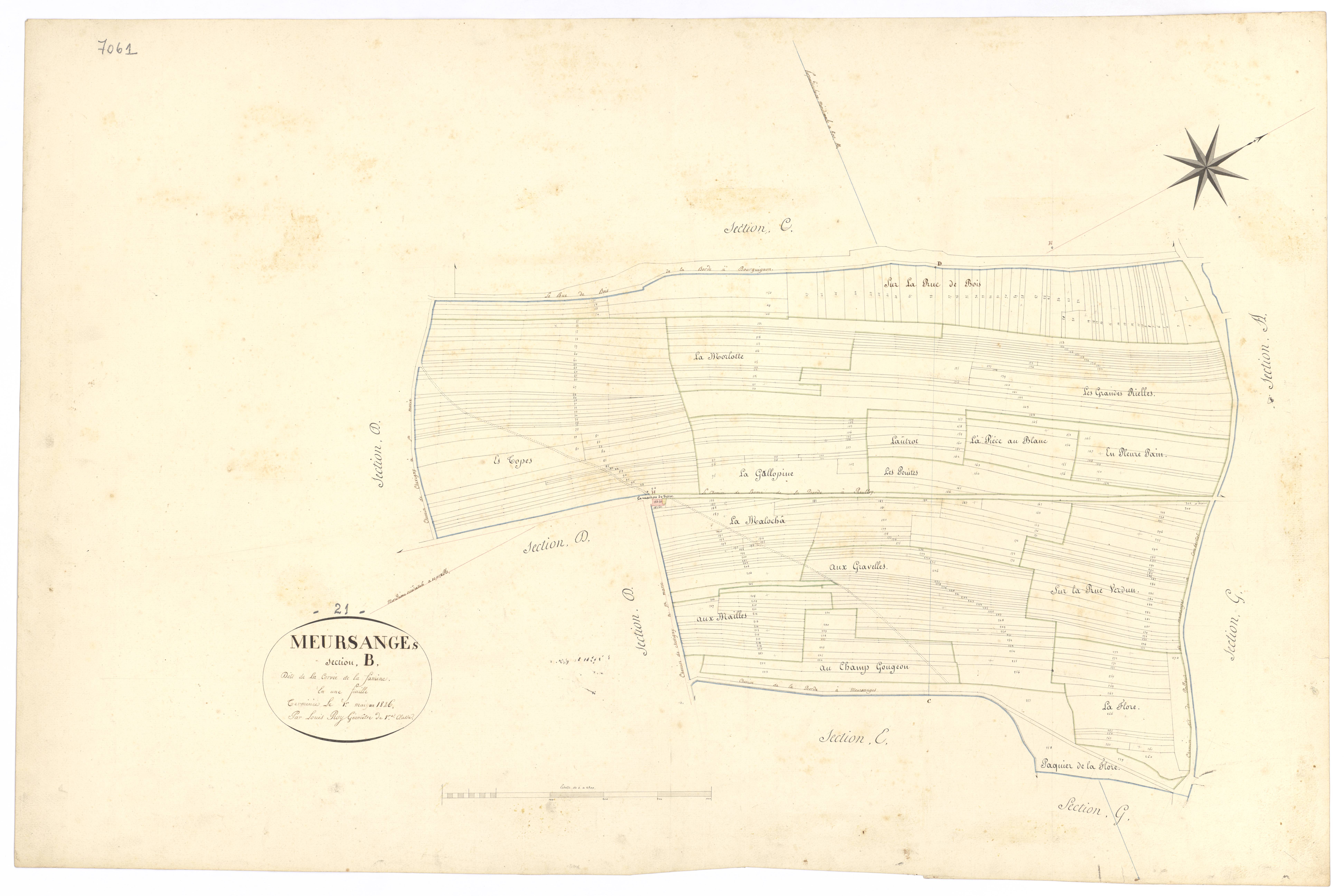 Meursanges - Section B - 3 P PLAN 410/3