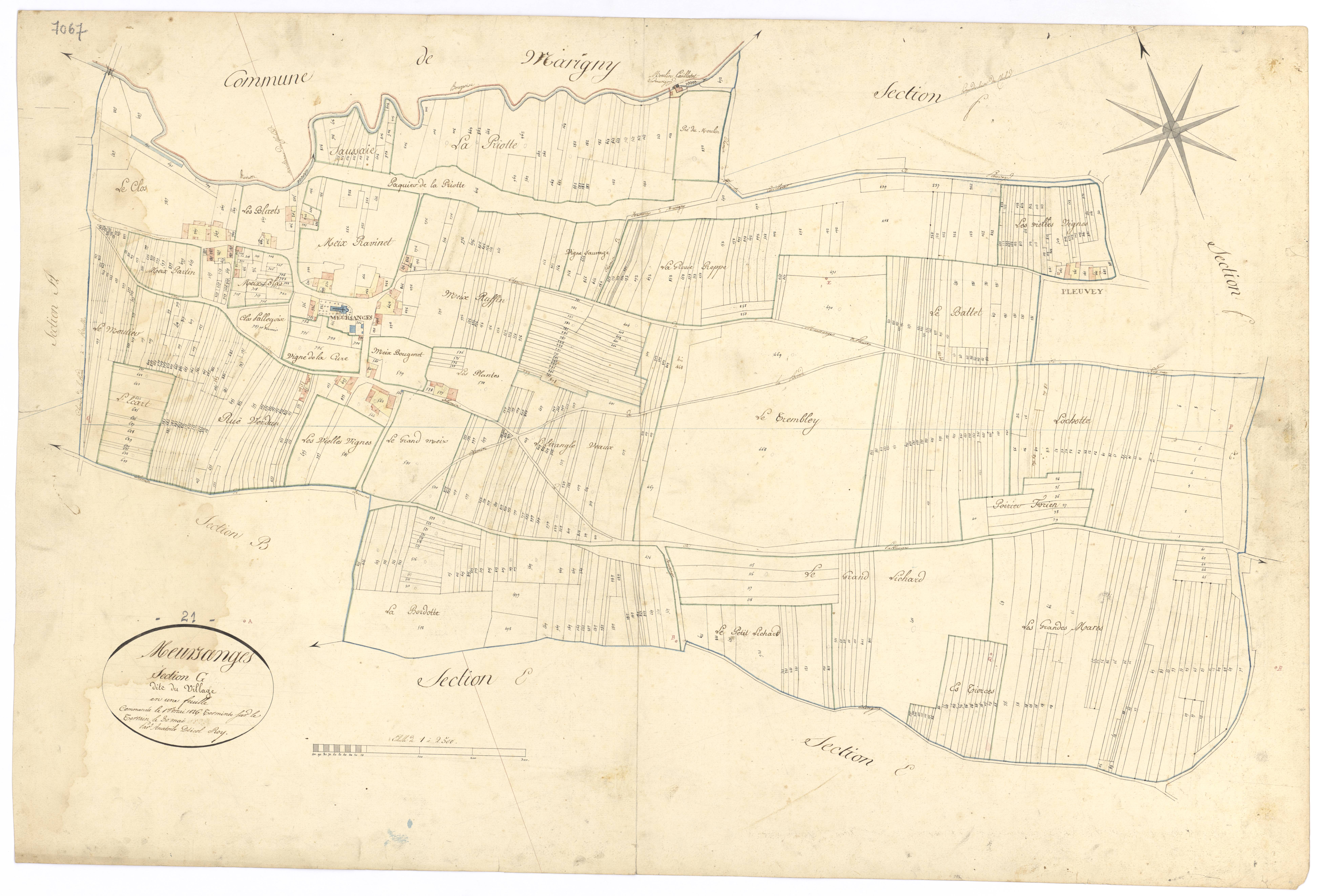 Meursanges - Section G - 3 P PLAN 410/9