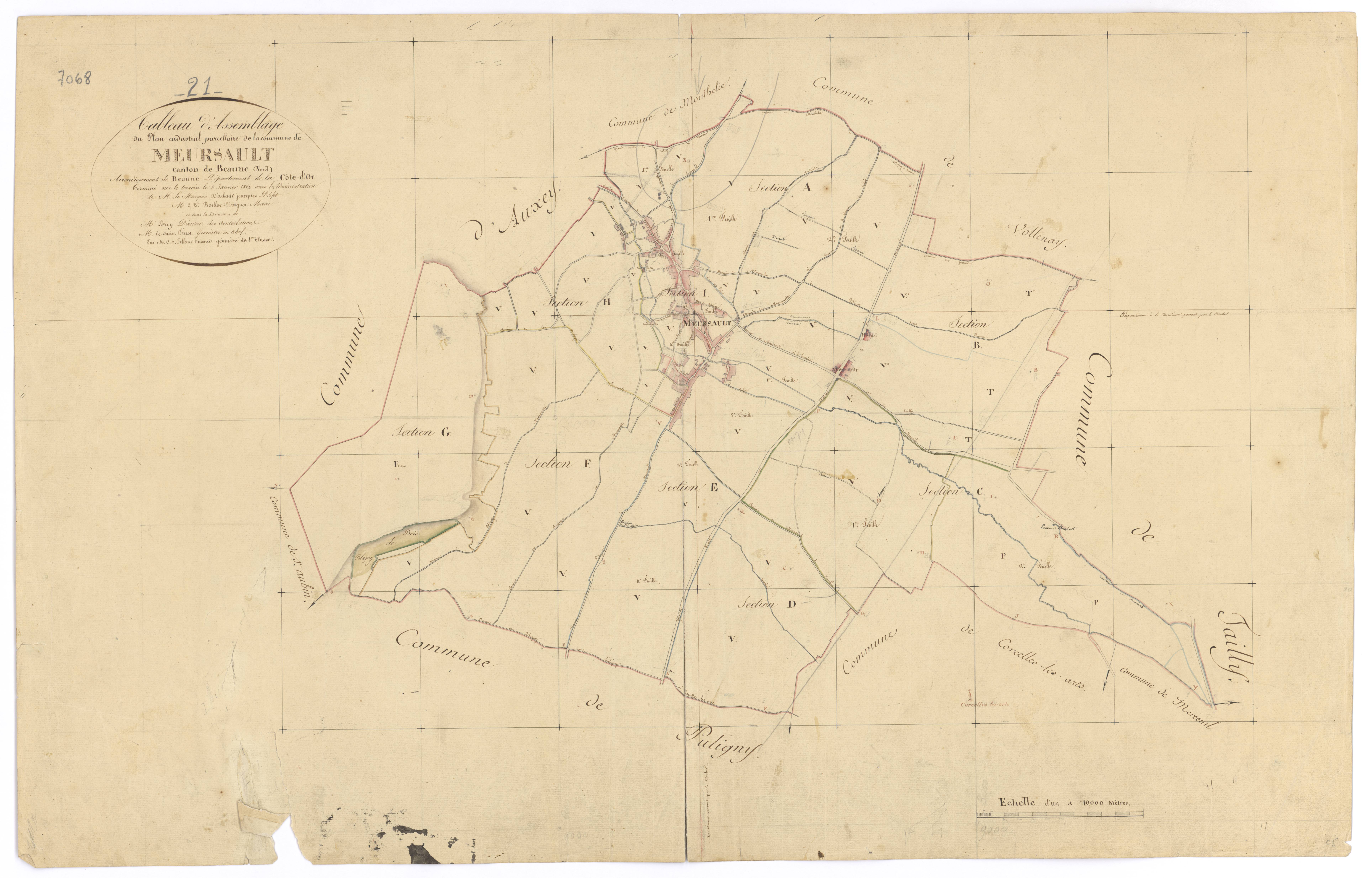 Meursault - Tableau d'assemblage - 3 P PLAN 411/1