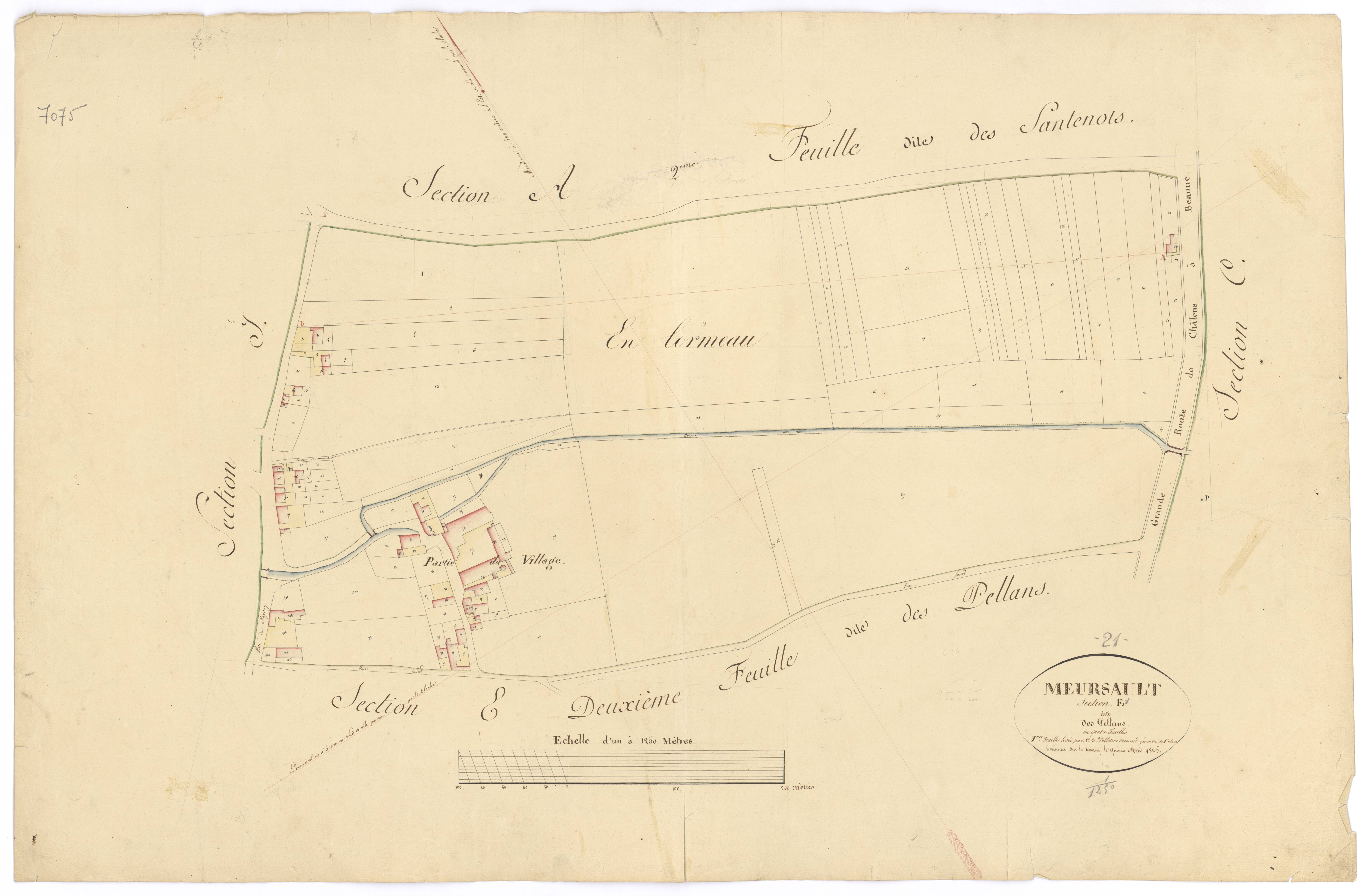 Meursault - Section E1 - 3 P PLAN 411/8