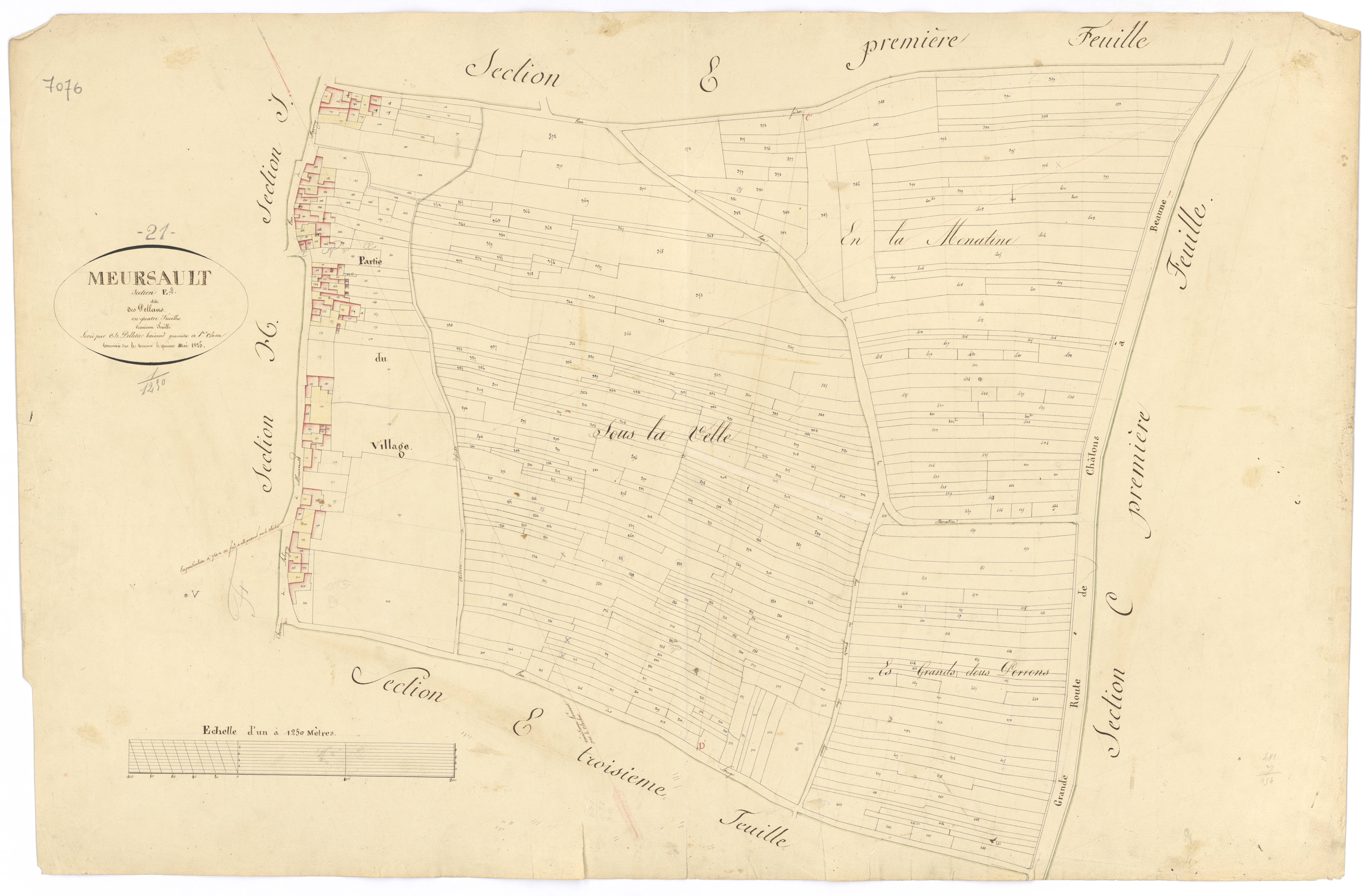 Meursault - Section E2 - 3 P PLAN 411/9
