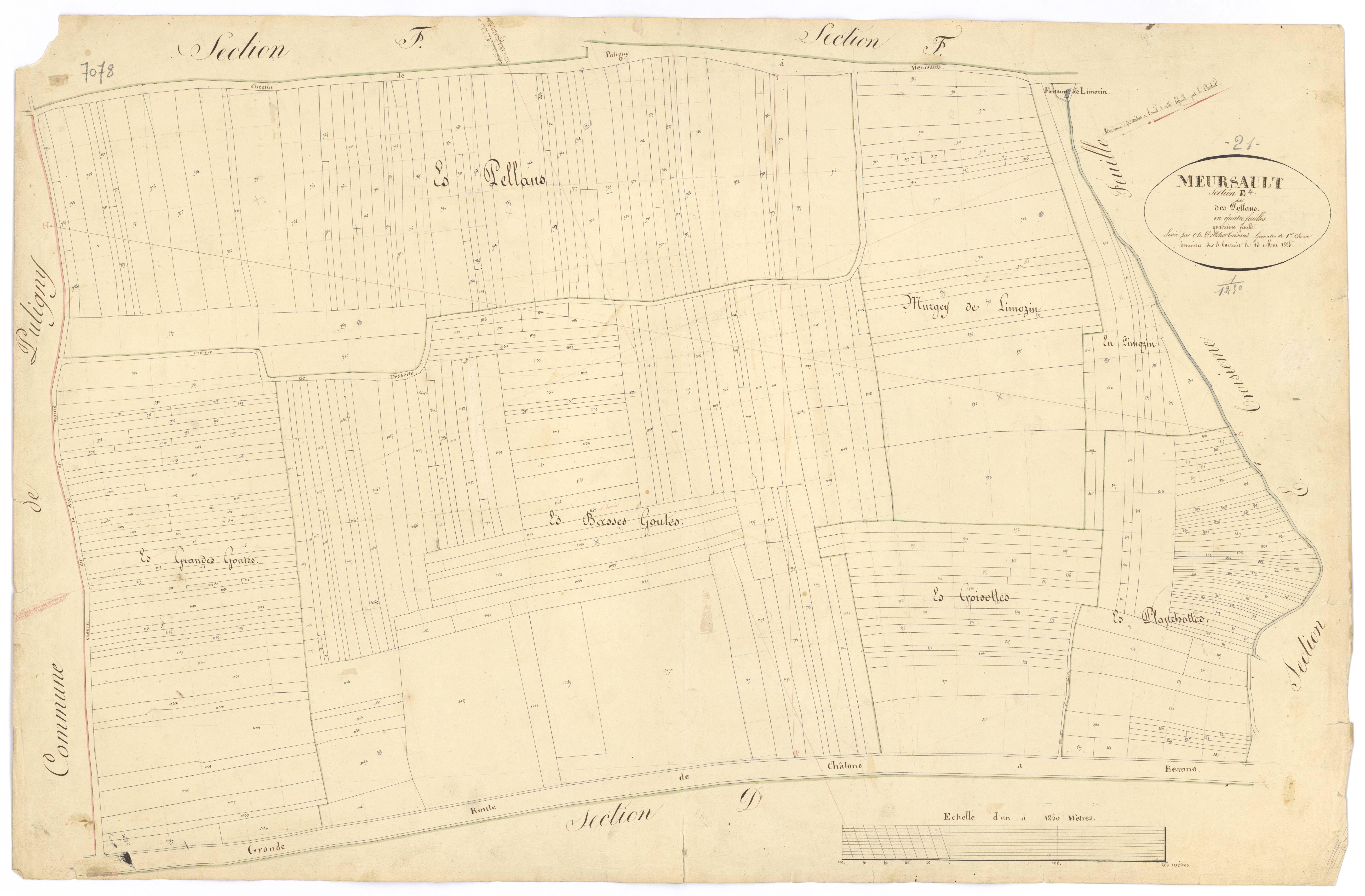 Meursault - Section E4 - 3 P PLAN 411/11