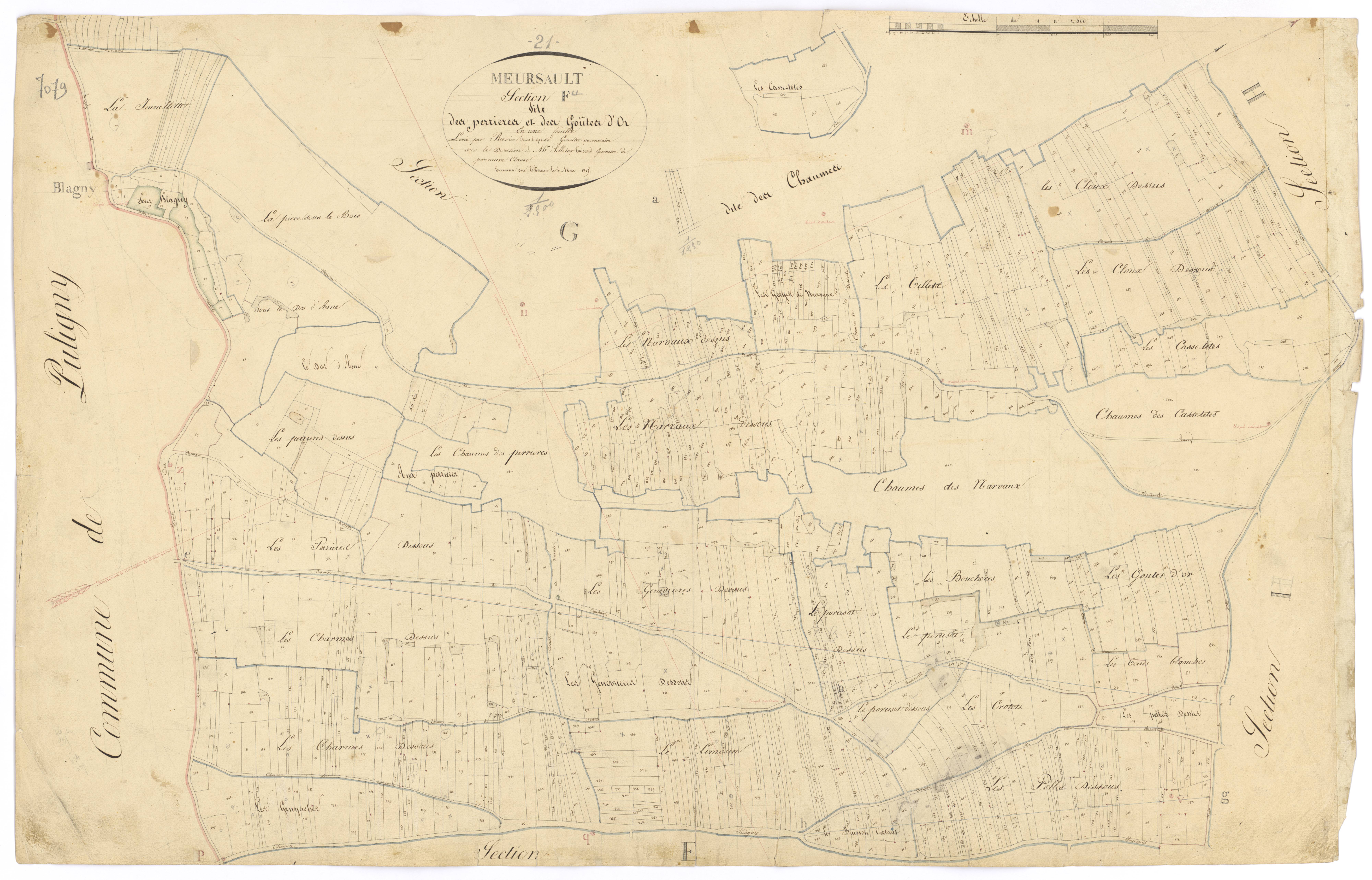 Meursault - Section F - 3 P PLAN 411/12