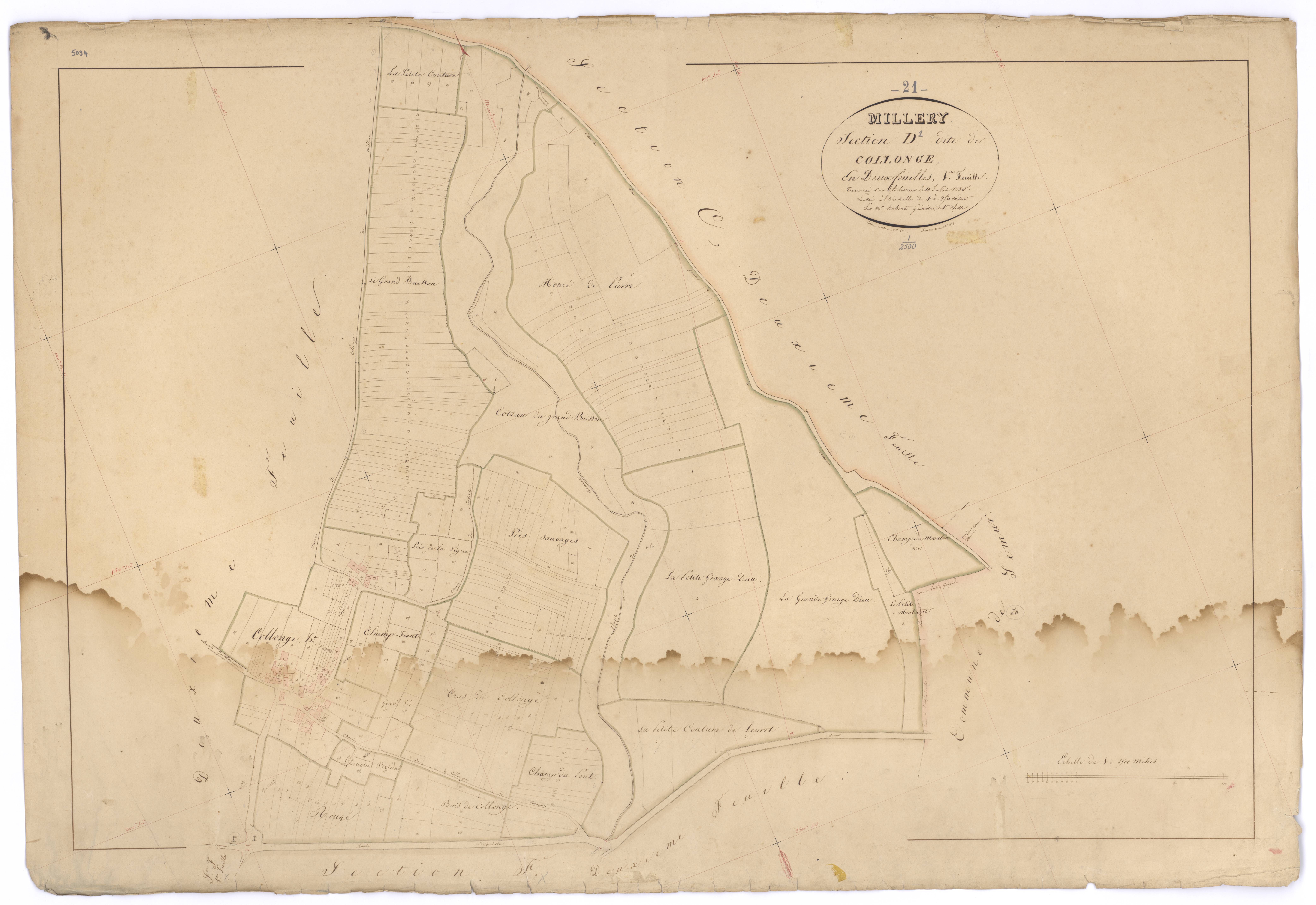 Millery - Section D1 - 3 P PLAN 412/9